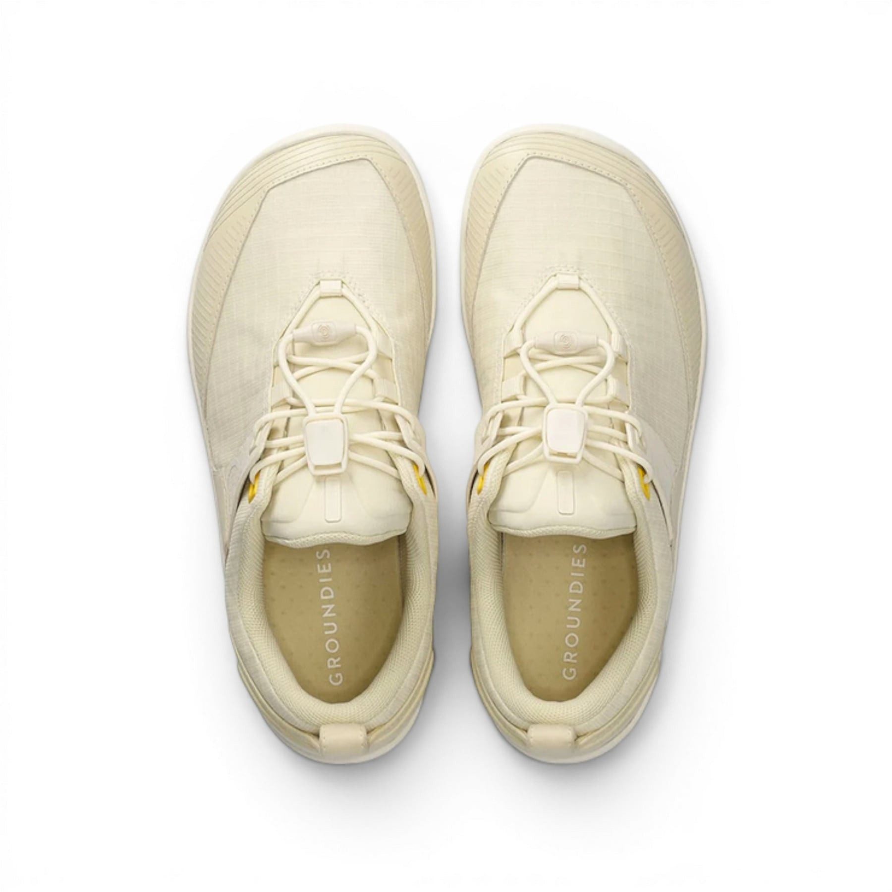 GROUNDIES Chamonix TR Low (Barfussschuhe, Zero Drop, Trail) beige Damen Laufschuh