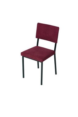 kundler home 4-Fußstuhl Stuhl mit Gestell Metall Schwarz (Set, 2 Stühle) gepolstert, 2er Set, Gestell aus Metall