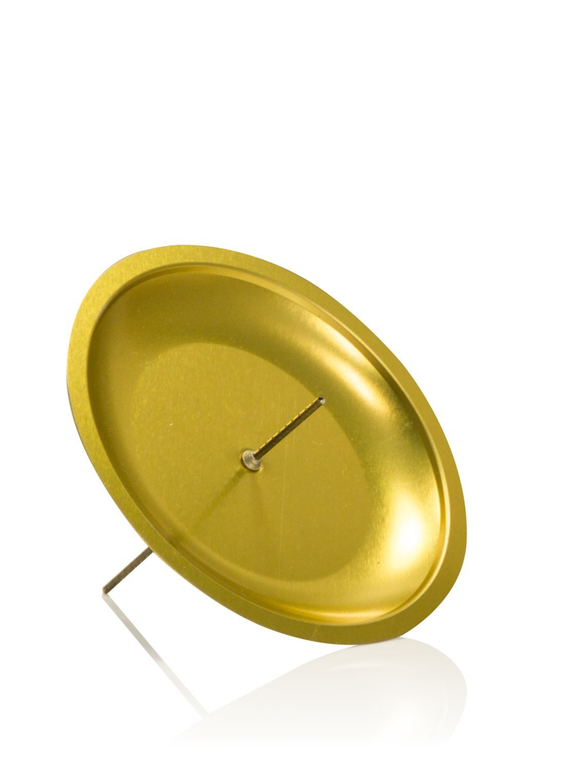 INNA-Glas Kerzenhalter Stumpenkerze Kerzenstecker KRISTOFFER, gold, für Kerzen ca. Ø6cm, 10cm