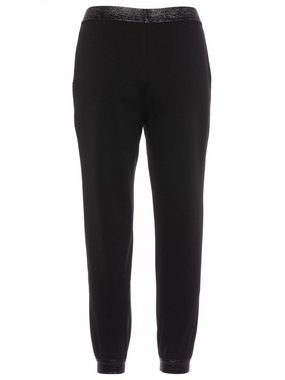 Sarah Kern Jogger Pants Sweathose koerpernah mit Glitzerbund