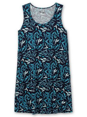 Sheego Jerseykleid Große Größen mit Blätterprint und Taschen