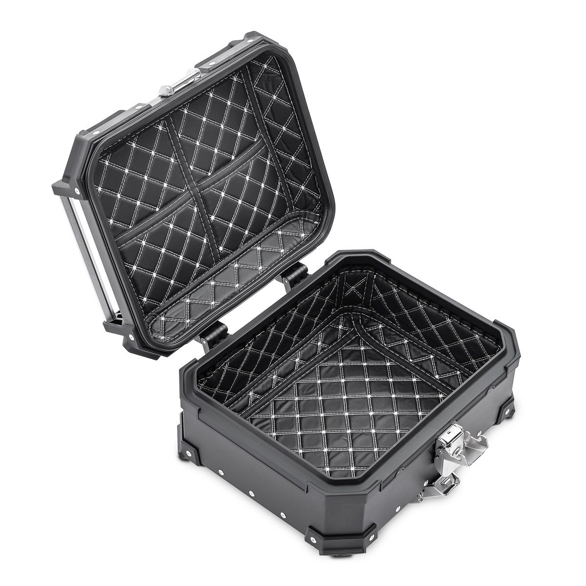 Bagtecs Topcase Motorrad Alu Top Case # XB22 Aluminium 22 Liter schwarz