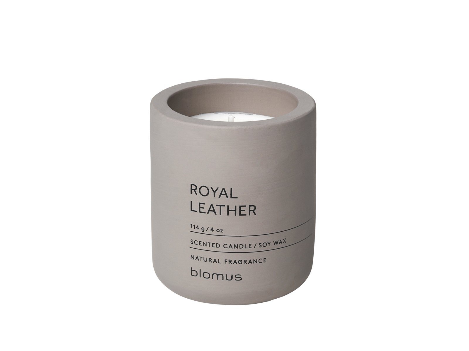 blomus Duftkerze FRAGA Duftkerze satellite Royal Leather 6,5 cm
