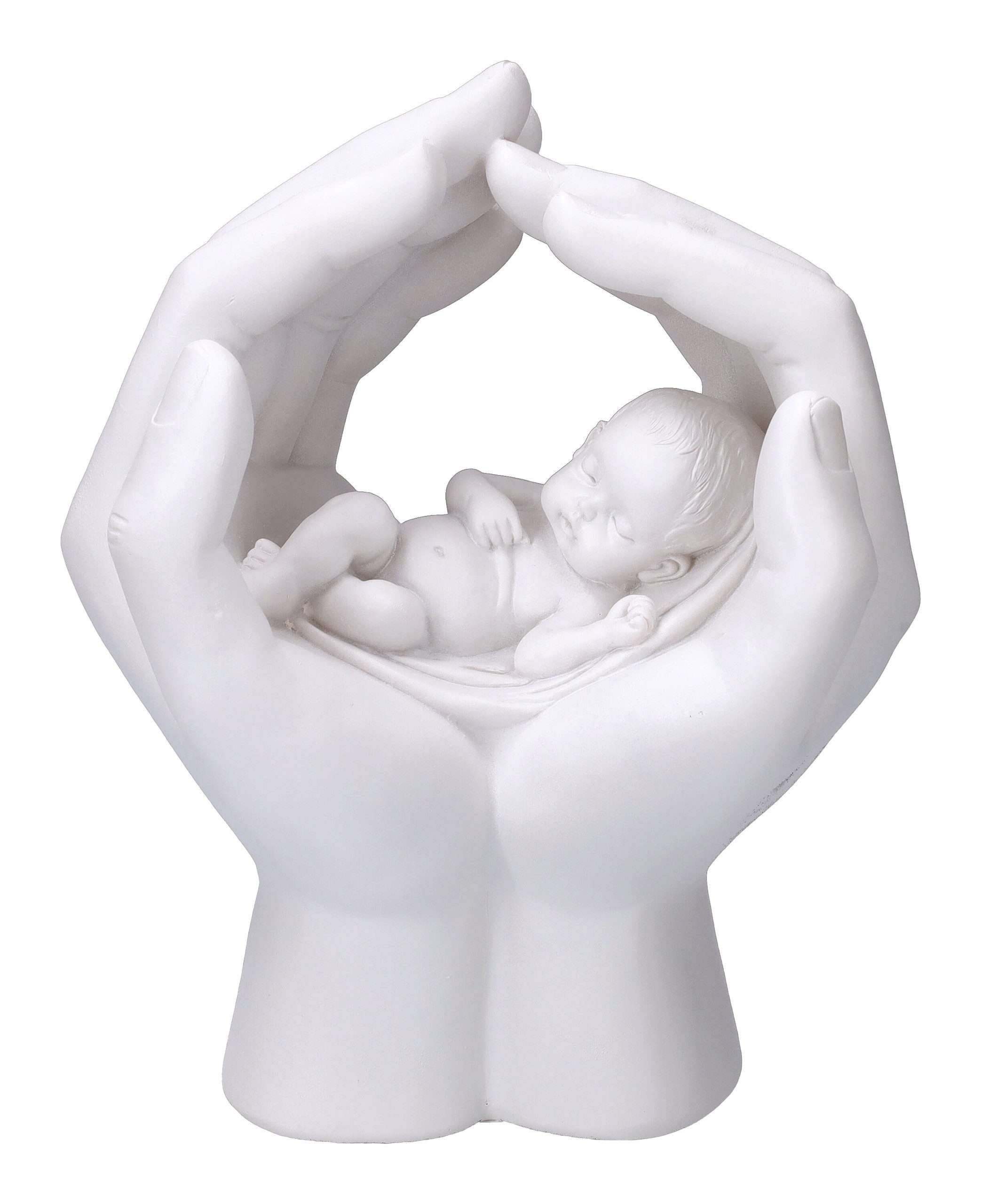 Figuren Shop GmbH Dekofigur Dekofigur - Hände mit Baby - Shelter - Dekorati günstig online kaufen
