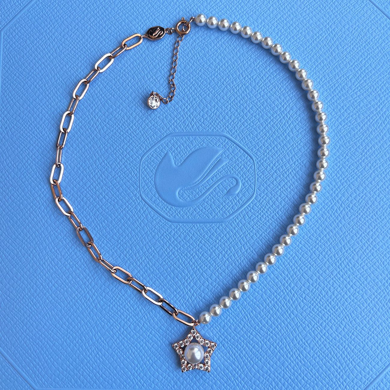 Swarovski Kette mit Anhänger goldfarben...