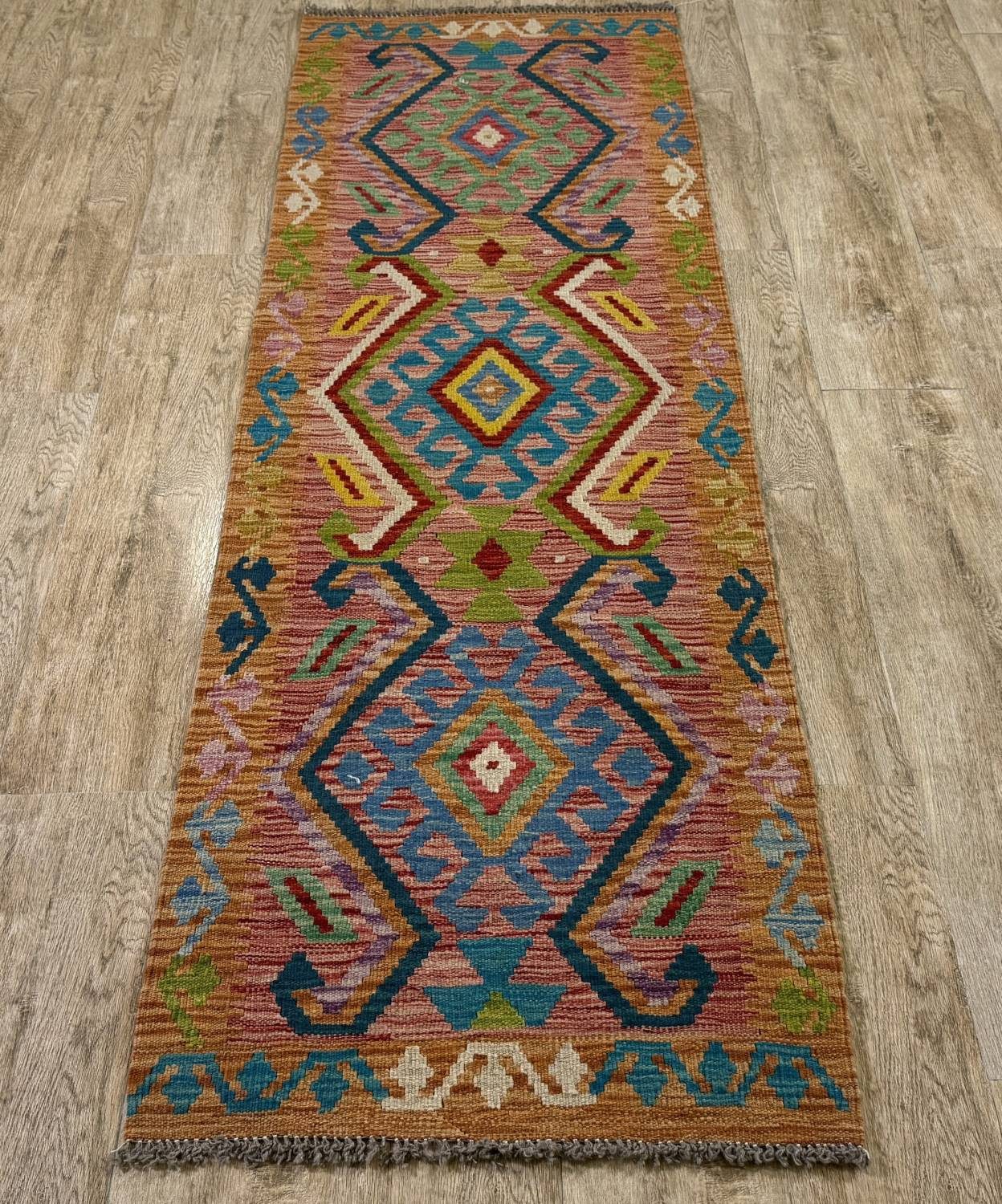 Rug Studios Teppich KELIM ORIGINAL HANDGEARBEITET, Rechteckig, Höhe: 5 mm, Handgefertigt, 67 x 213 cm, Multi