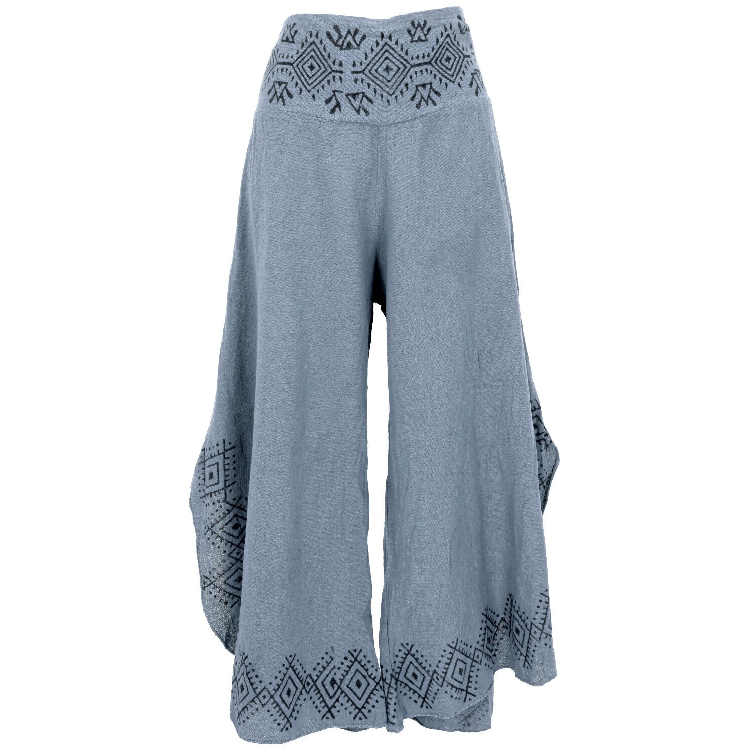 Guru-Shop Relaxhose Bequeme Sommerhose in natürlichem Look,.. alternative Bekleidung