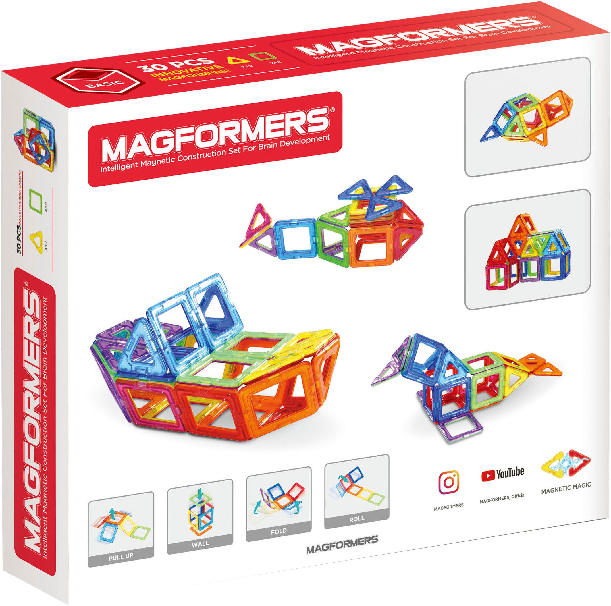 MAGFORMERS Magformers Basic 30 Teile Set Magnetspielbausteine, (30 St)
