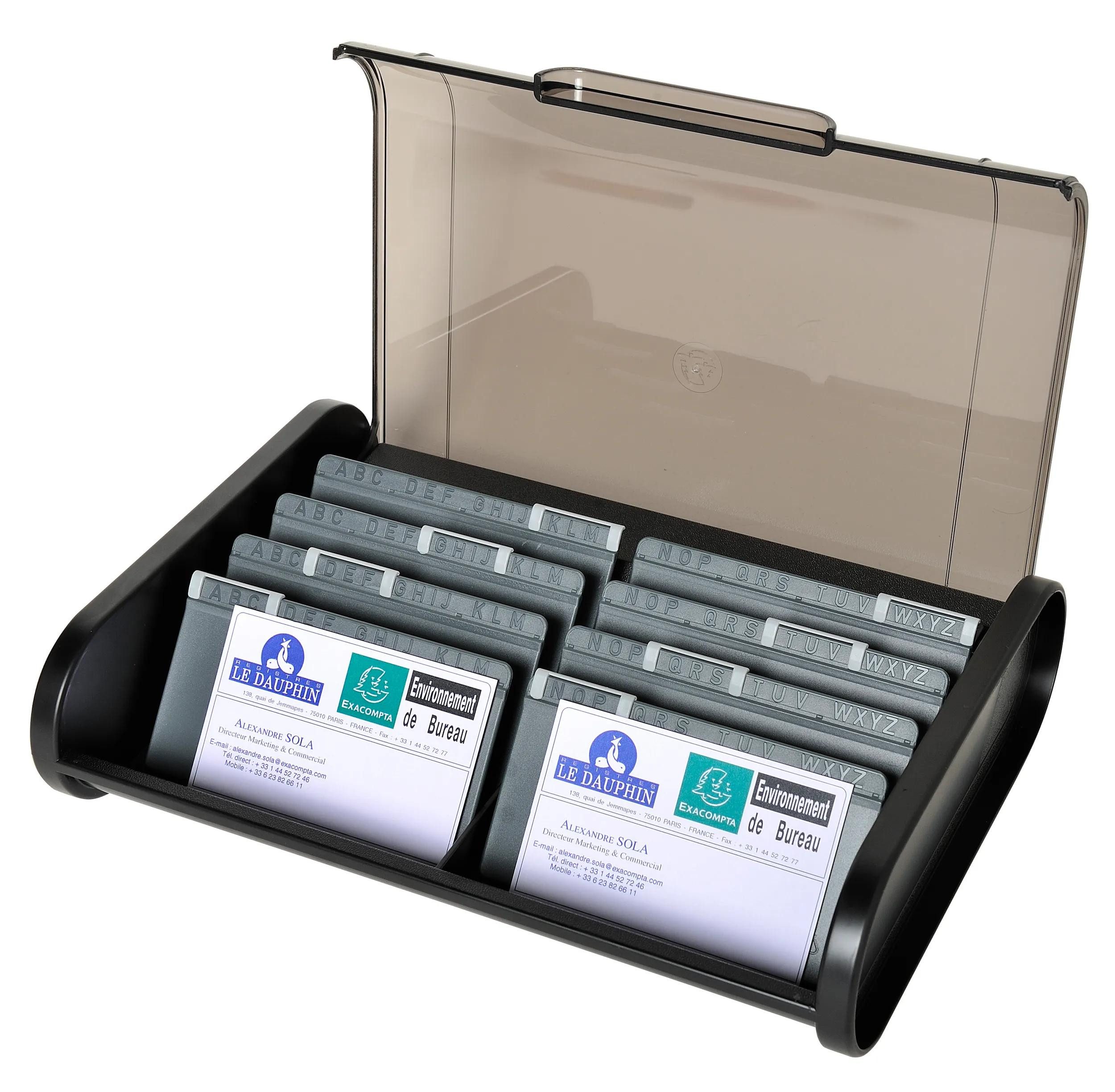 EXACOMPTA Визитные карточки Karteikasten für Визитные карточки Topline - Schwarz - 68114D