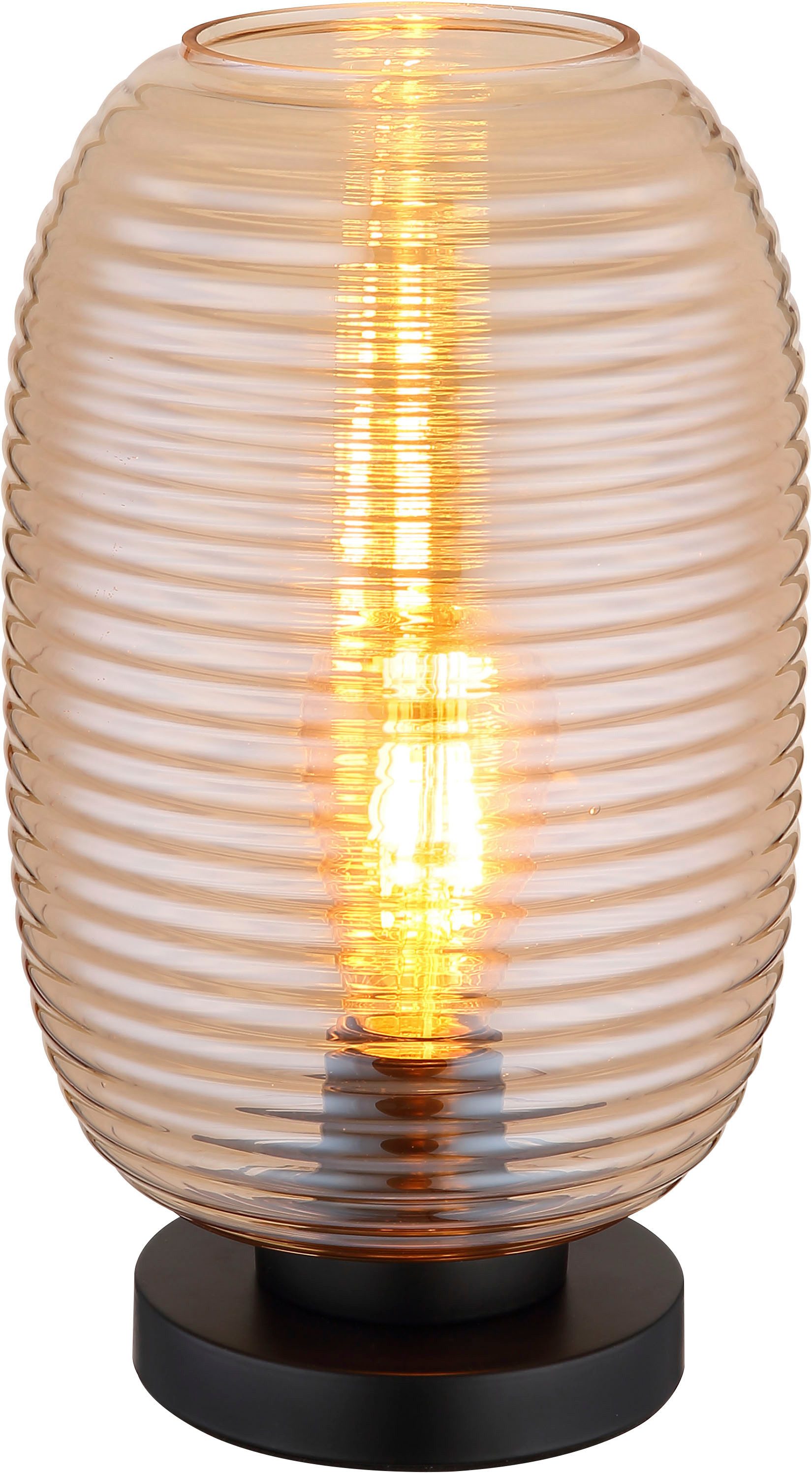 GLOBO LIGHTING Tischleuchte JEFREY, ohne Leuchtmittel, Tischlampe Nachttischlampe Deko-Tischleuchte Schlafzimmer