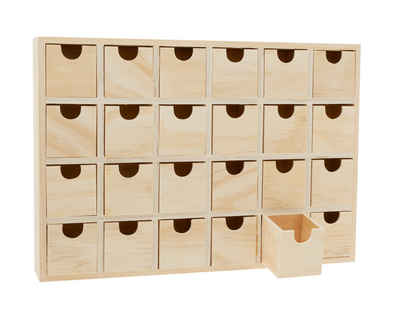 VBS Aufbewahrungsbox Mini-Kommode, 38 cm x 26 cm, mit 24 Schüben
