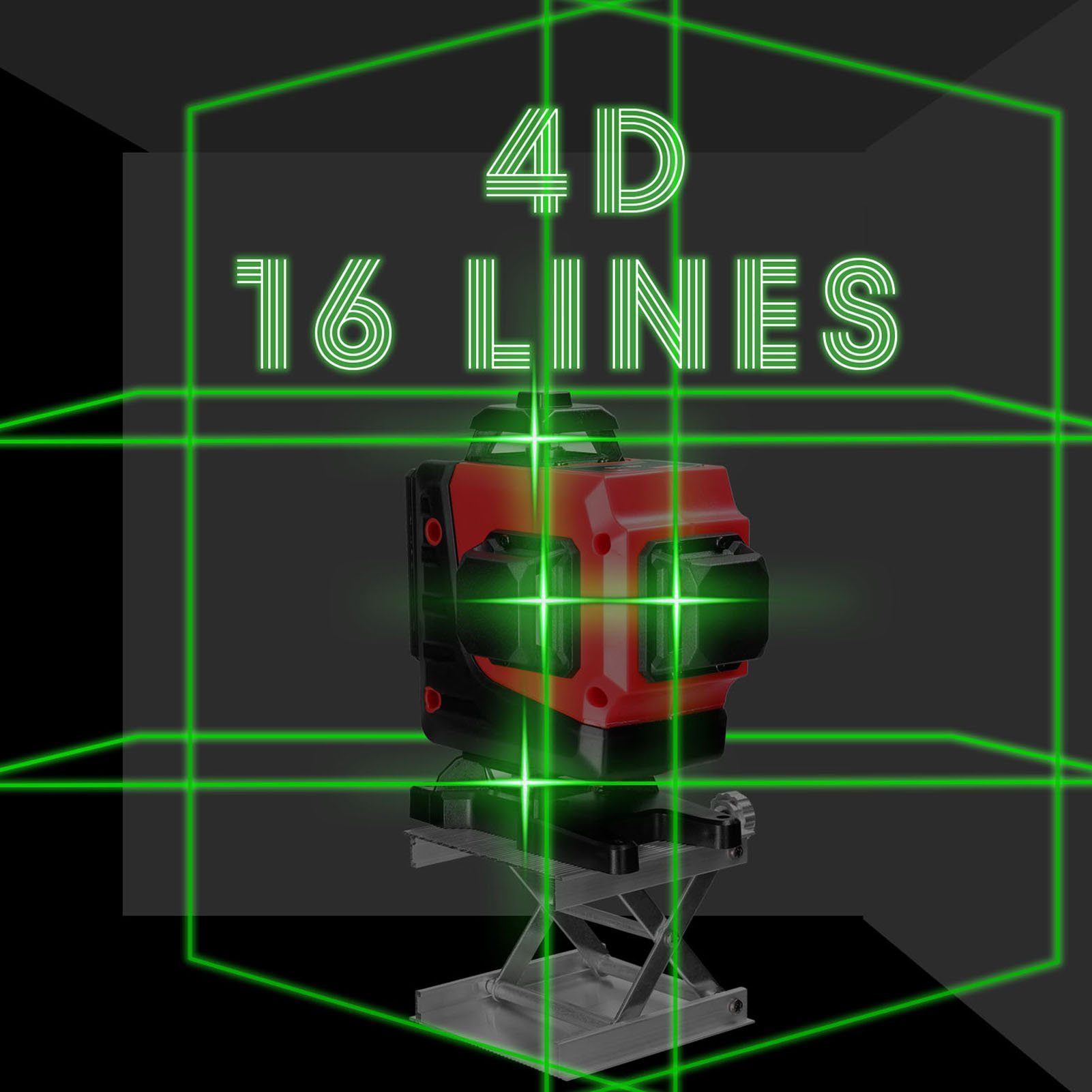 Linien Linienlaser 4D Tidyard 16 Selbstnivellierende Level 3° Laser