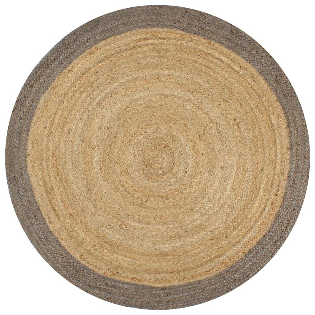 Teppich vidaXL Teppich Kurzflor Handgefertigt Jute Wohnzimmerteppich mehrere Auswahl