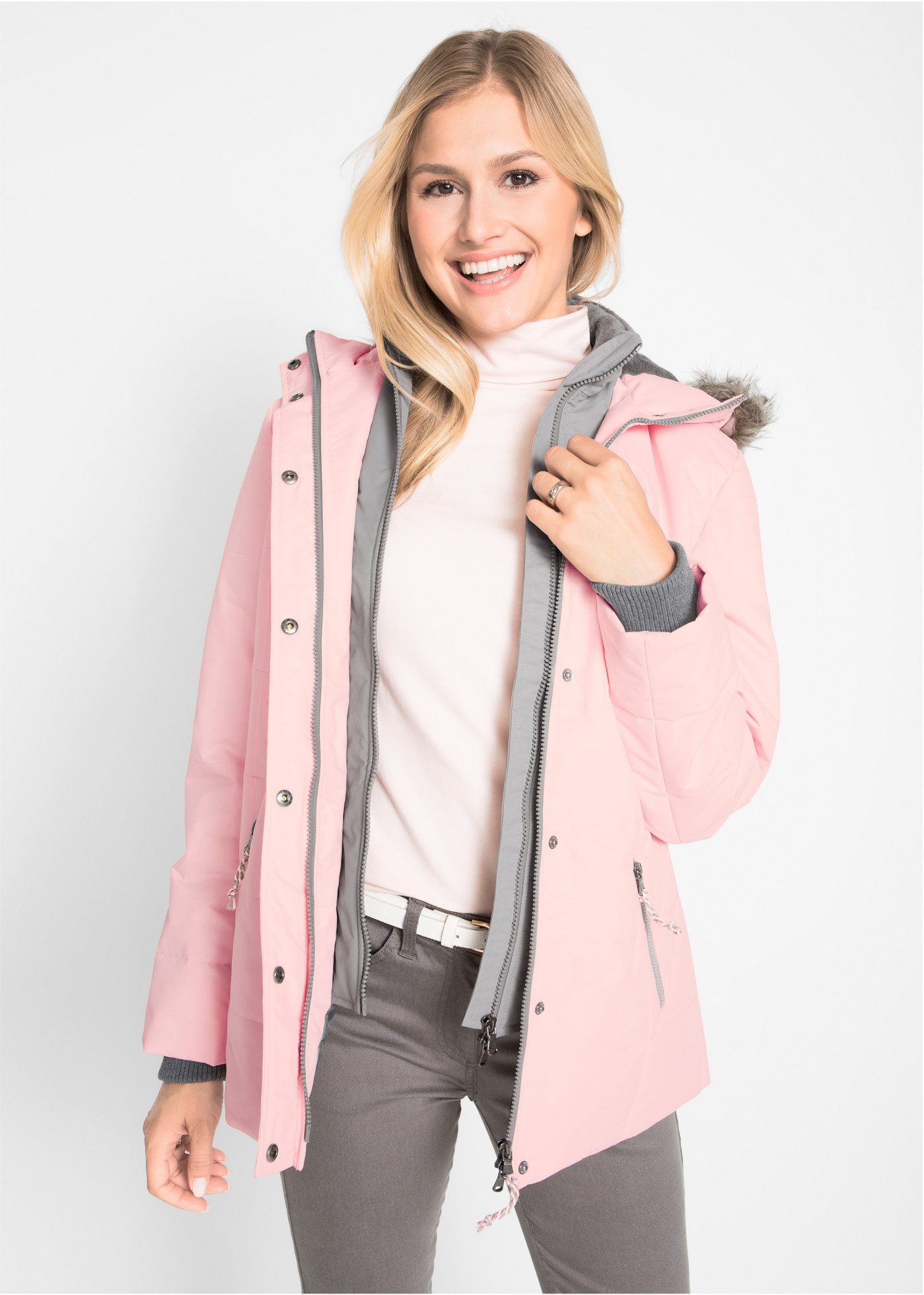 bonprix Winterjacke in 2-in 1 Optik günstig online kaufen