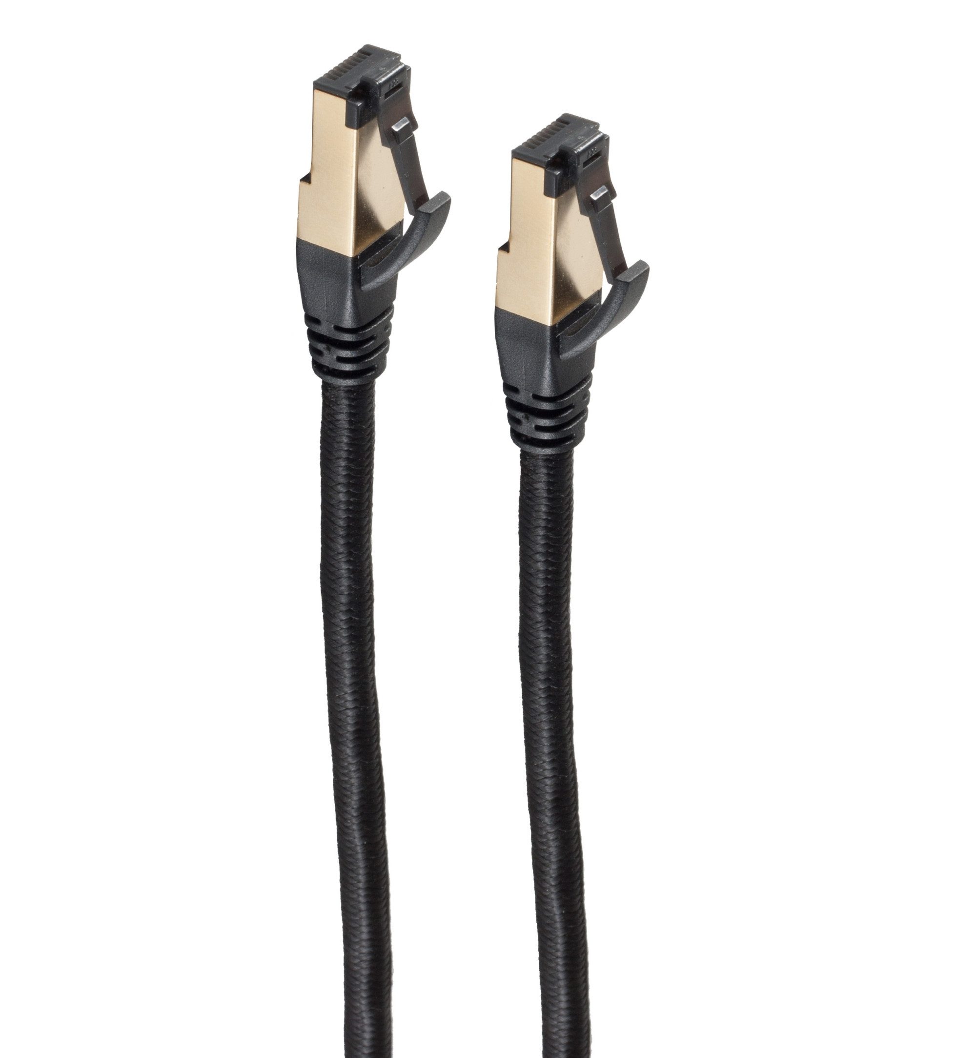 Sky Vision PREMIUM LINE, CAT 6a LAN-Kabel, RJ45-Stecker, RJ45-Stecker, vergoldete Stecker, Textil-Mantel