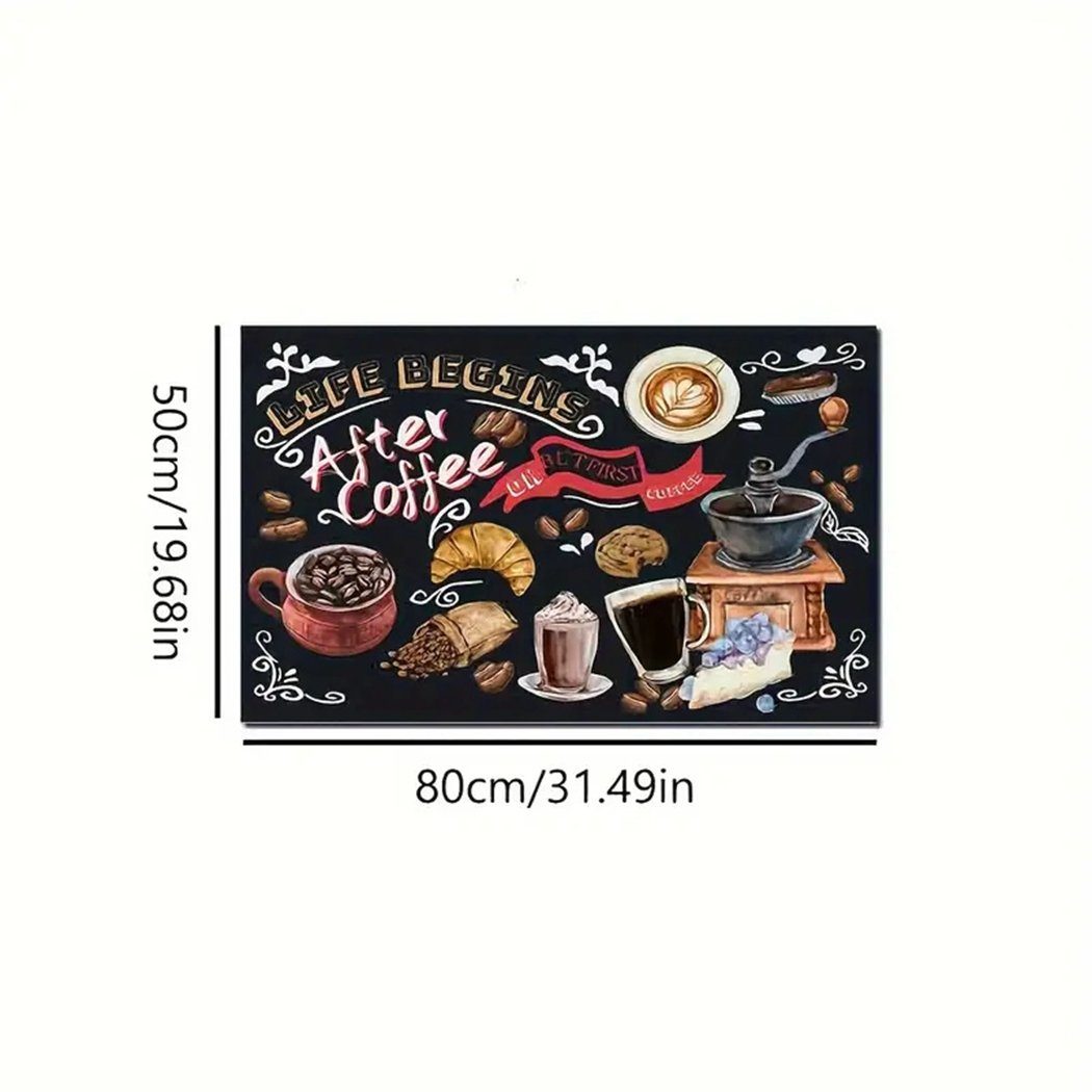 TUABUR Becheruntersetzer Kaffeematte, Geschirr-Trockenmatte, weiß Geschirrmatte und saugfähige Schwarz