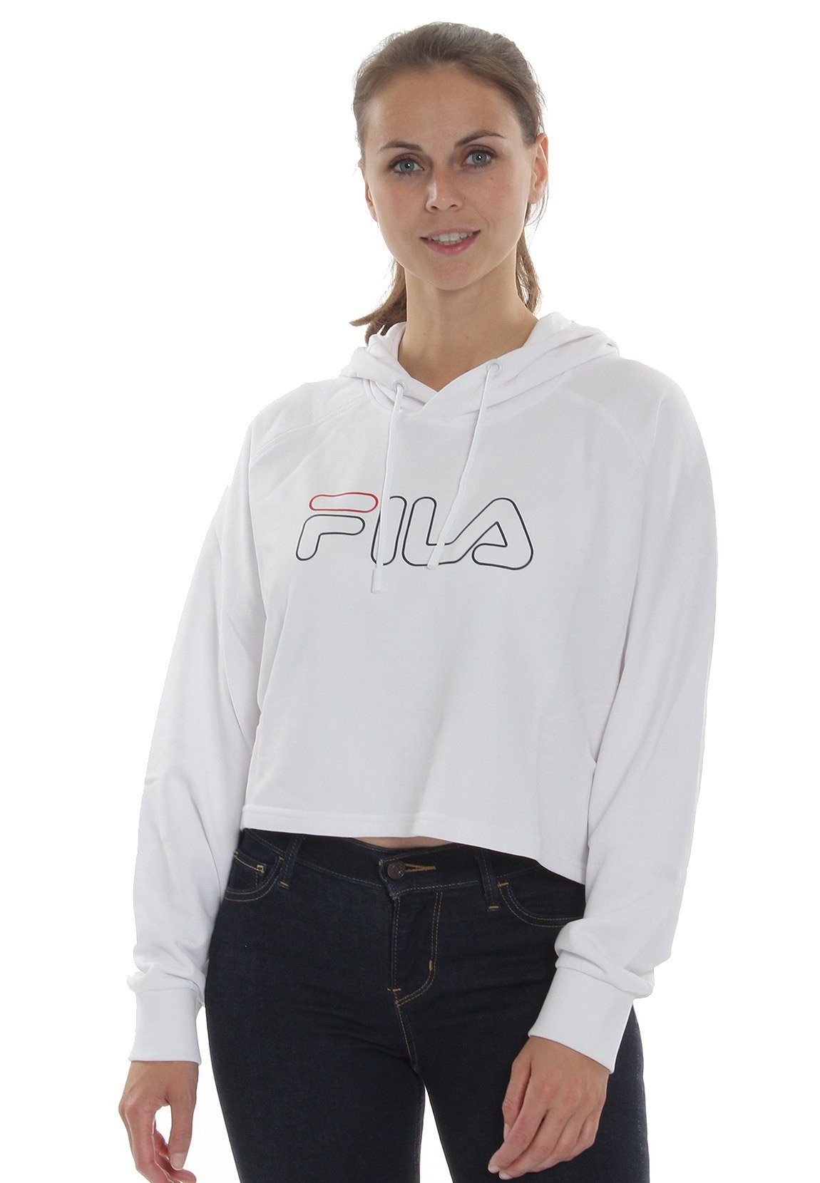 Fila Kapuzensweatshirt Fila Kapuzenpullover Damen JANA HOODY 683310 Weiß M67 Bright White