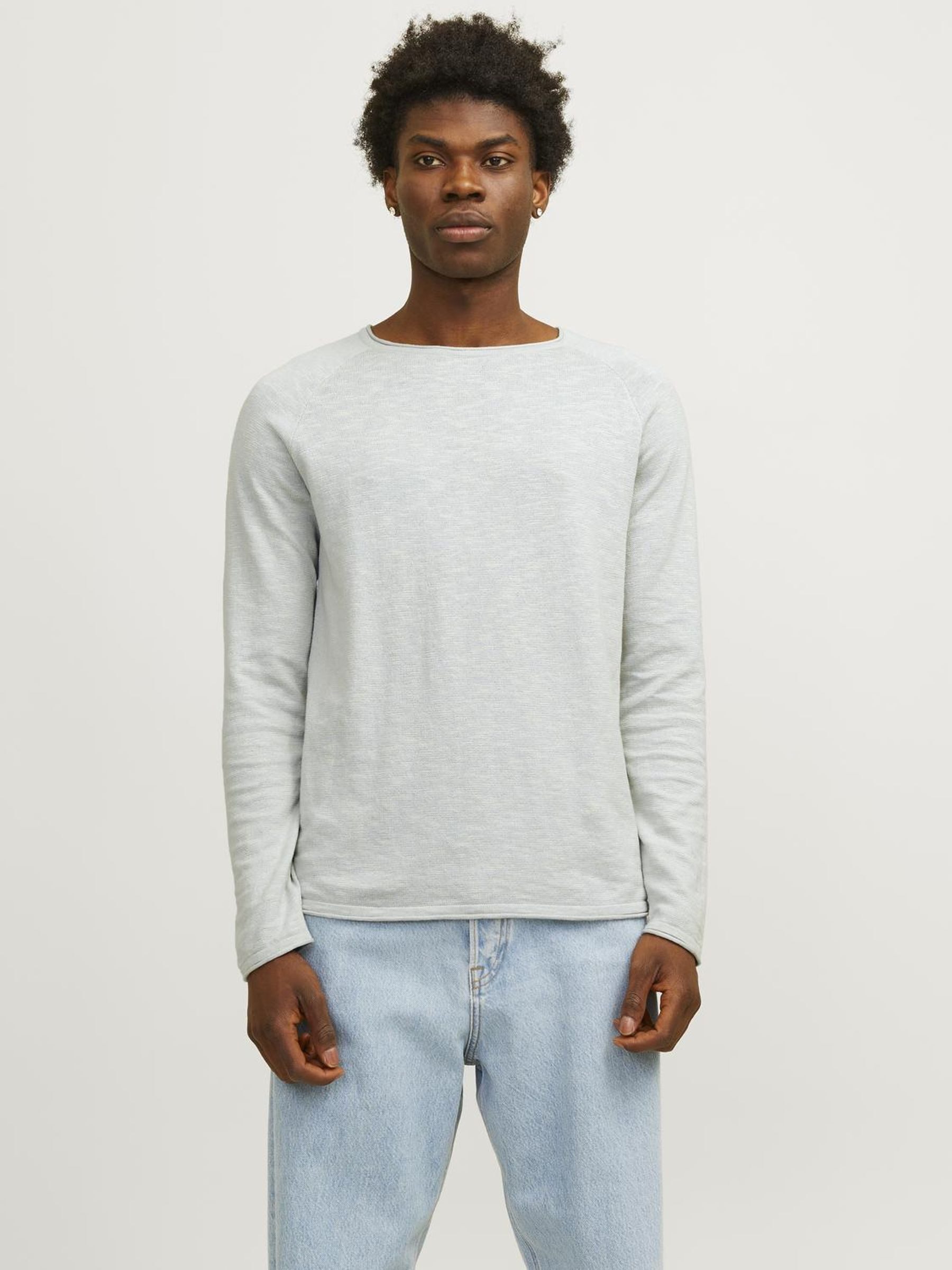 Jack & Jones Strickpullover JJELINEN KNIT CREW NECK SN