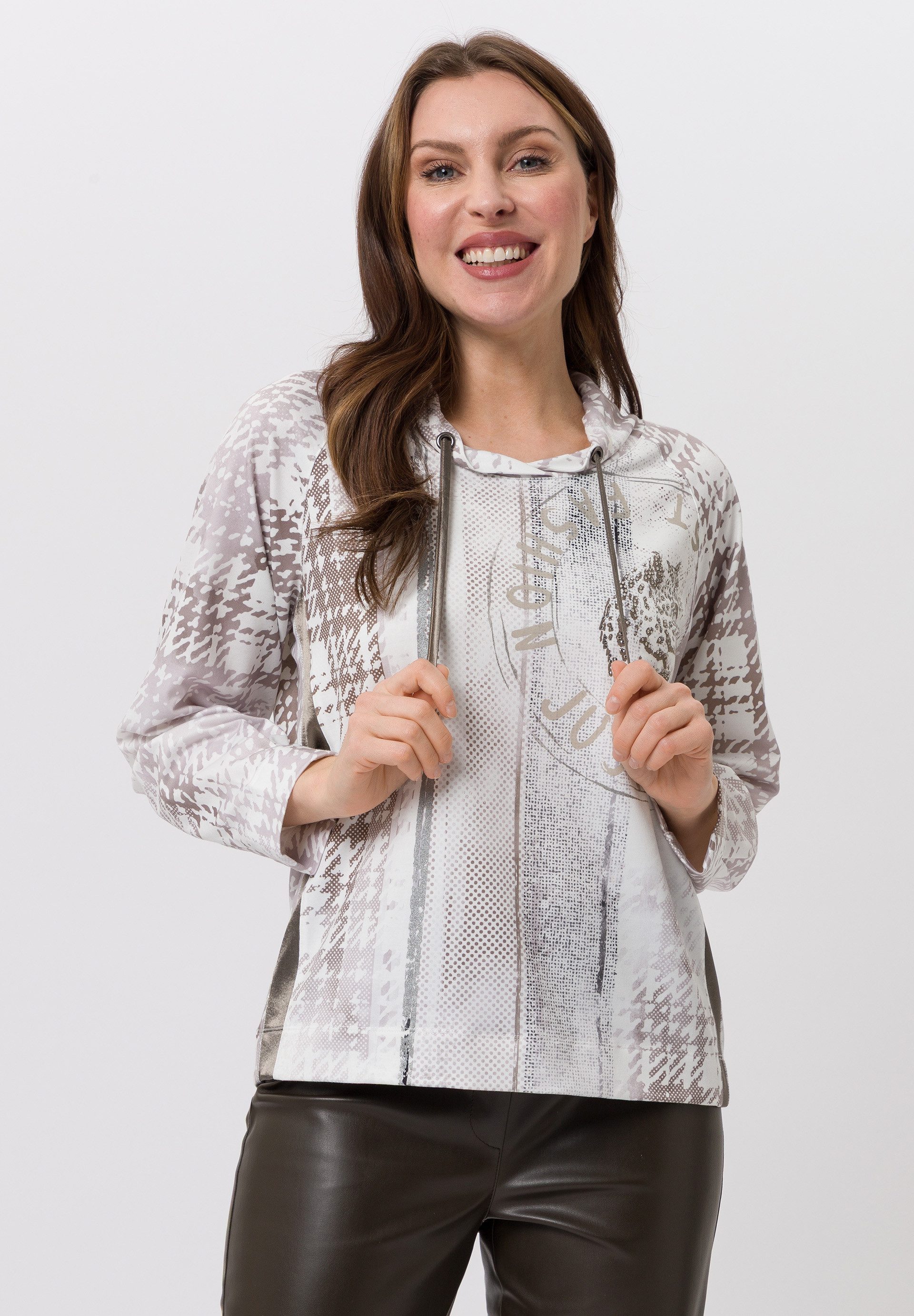 TUZZI Sweatshirt mit Animal-Print-Detail Angenehm elastisch