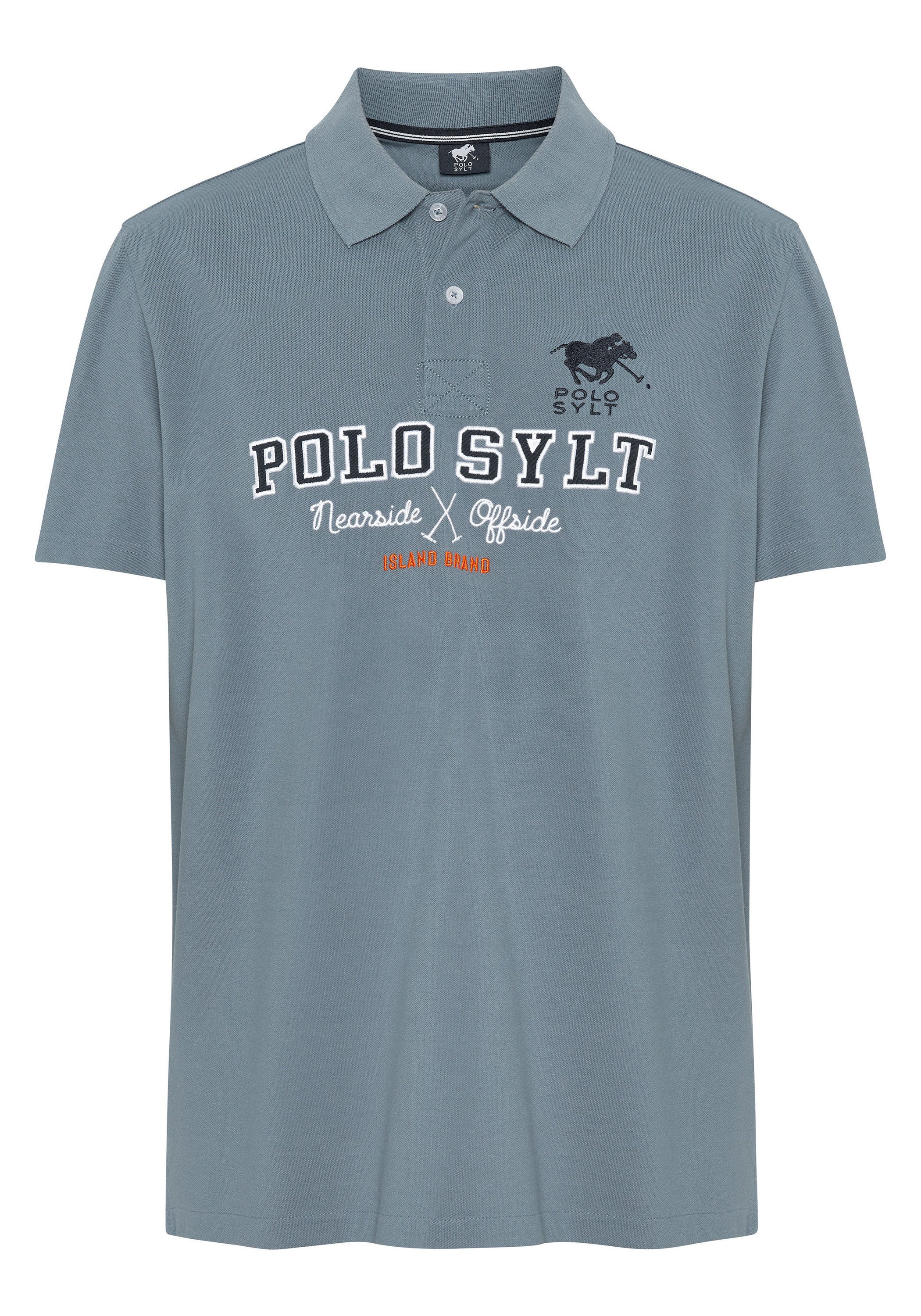 Polo Sylt Poloshirt mit Logo-Applikation und Stickerei