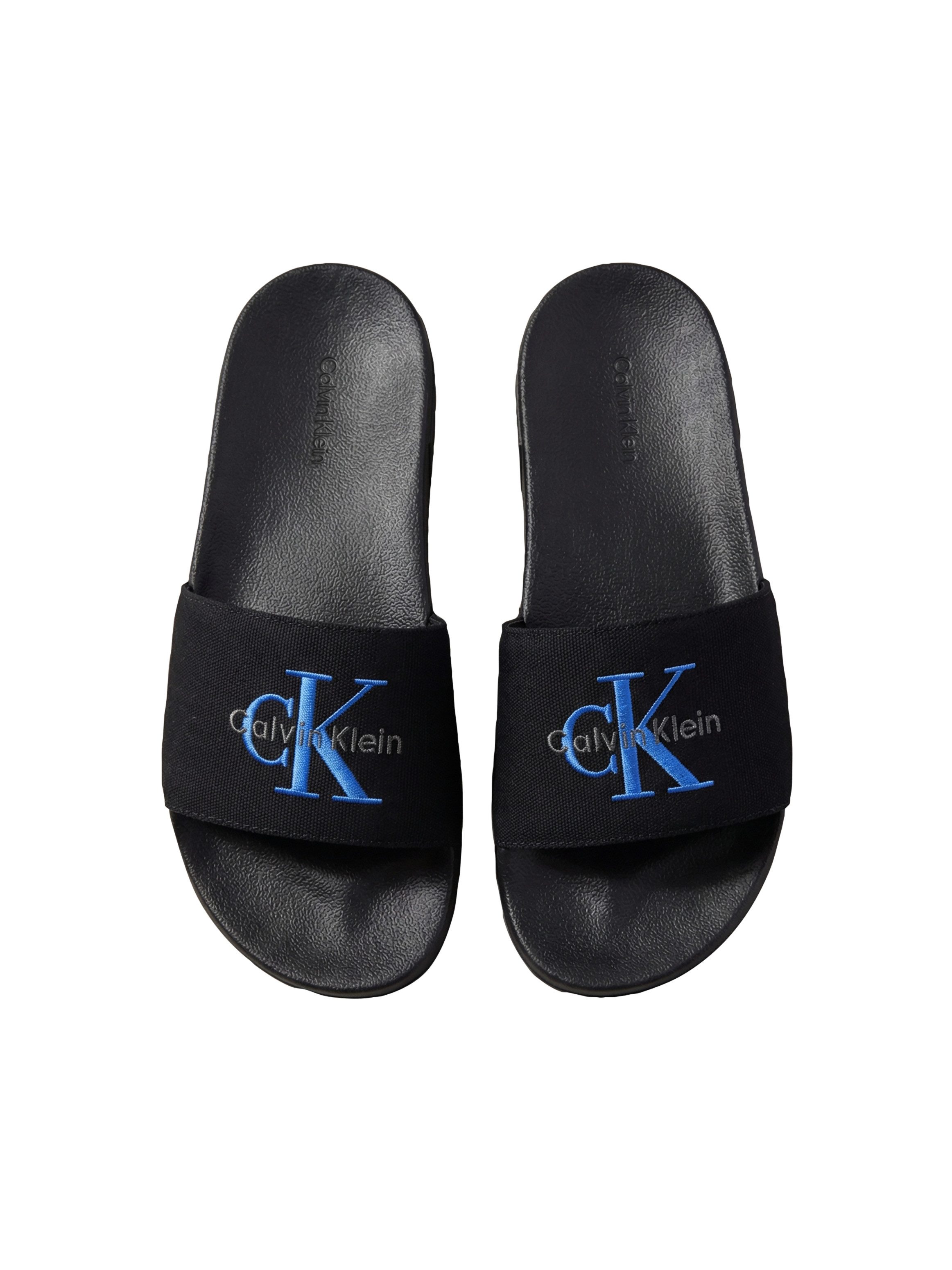 Calvin Klein ESS SLIDE CV WN Badepantolette Strandschuh, Flat mit CK-Stickerei – Bild 4 von 5