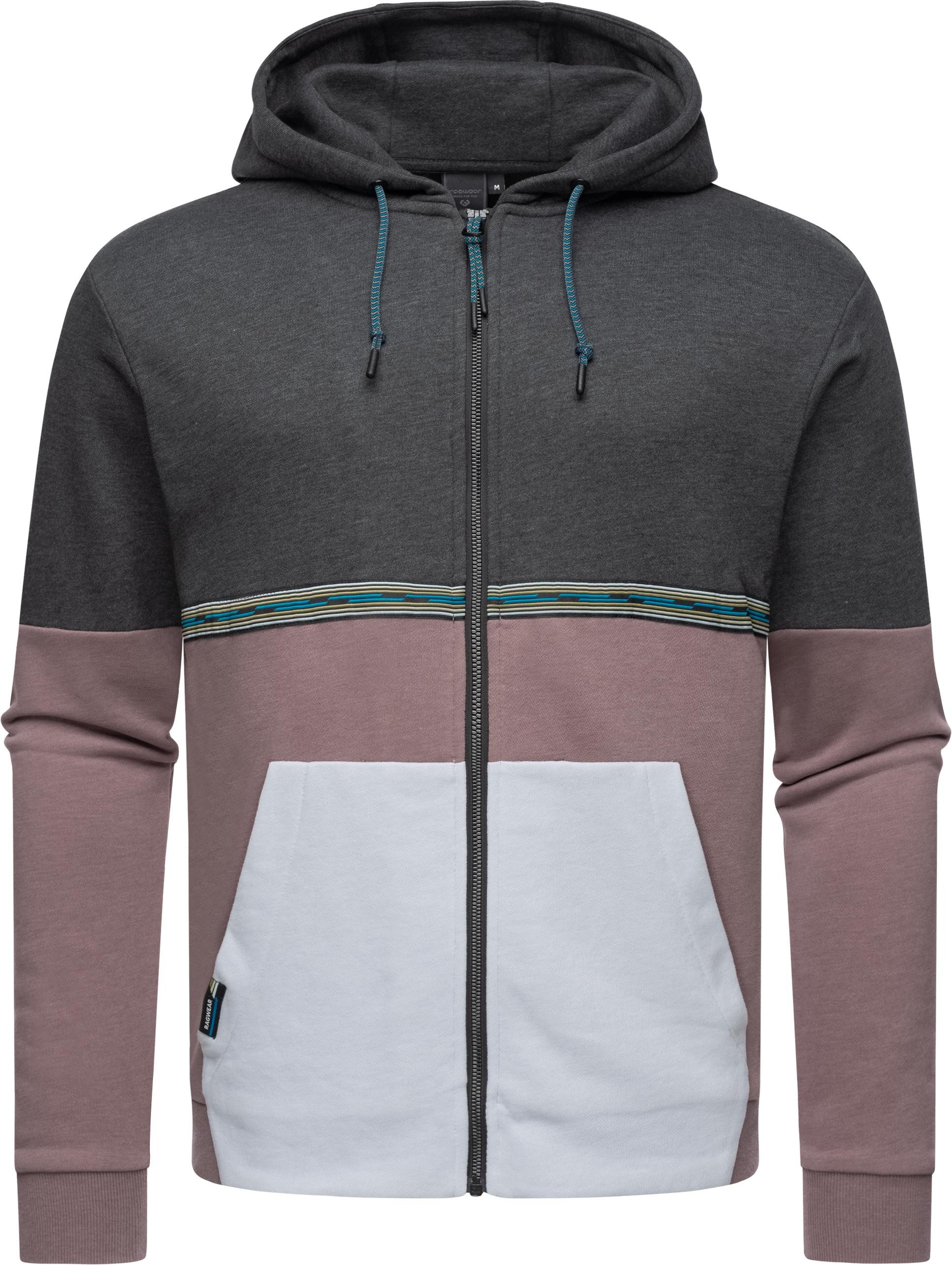 Ragwear Kapuzensweatjacke "Blocky", Herren Basic Sweatjacke mit Kapuze günstig online kaufen