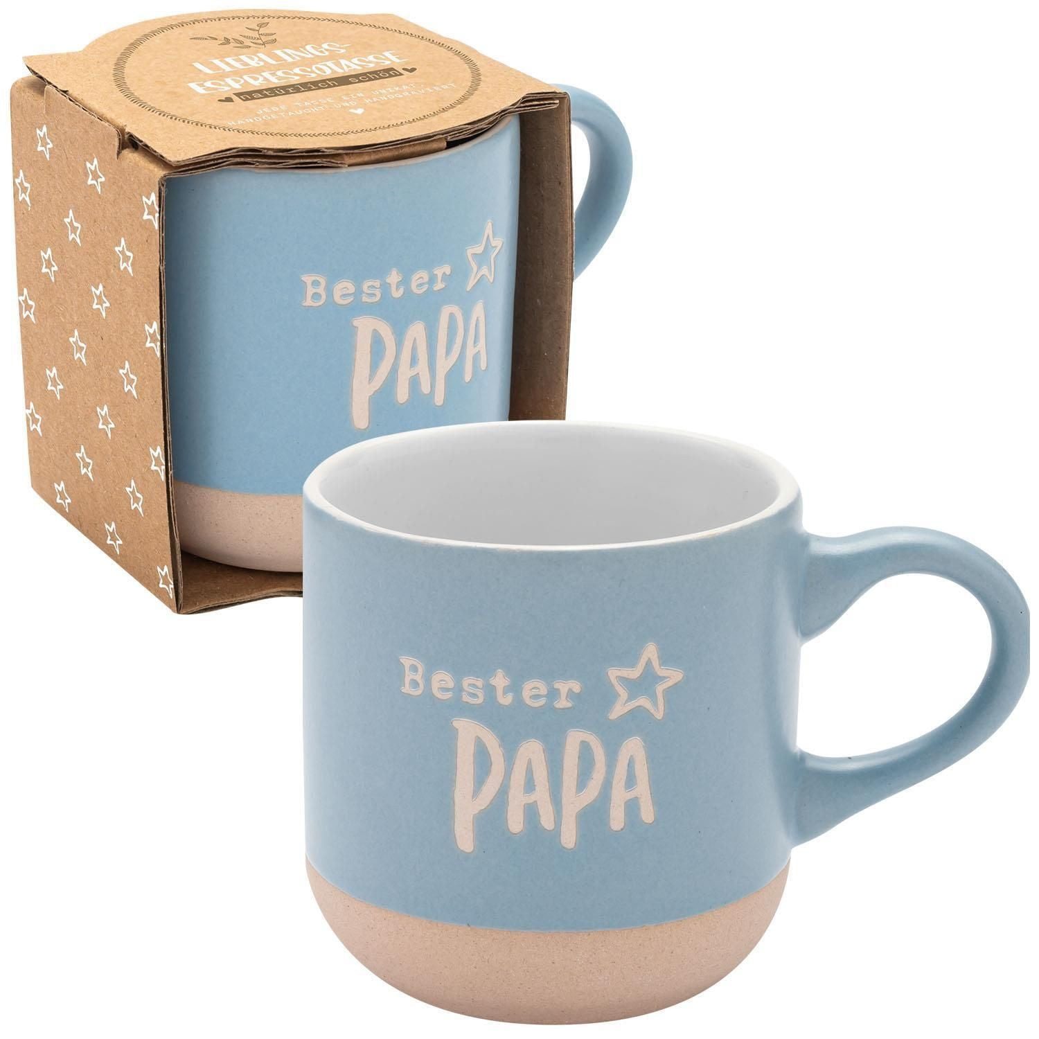 Sheepworld Tasse GRUSS & CO Espressotasse Motiv Papa, 10 cl, Steinzeug
