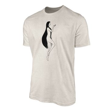 Sinus Art T-Shirt Herren Shirt 100% gekämmte Bio-Baumwolle T-Shirt Jungfrau Grafik Motiv Nachhaltig Ökomode aus erneu (1-tlg)
