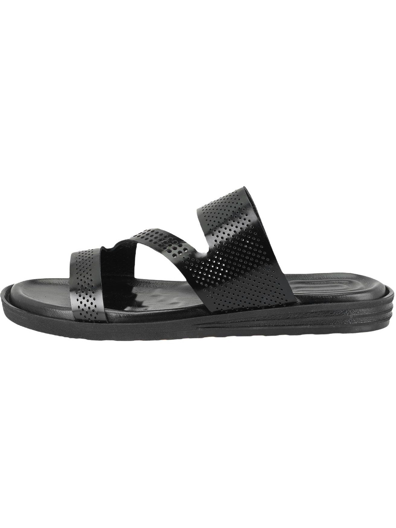 Desa Herren-Ledersandalen – Synthetiksohle, flacher Absatz, atmungsaktiv Badezehentrenner