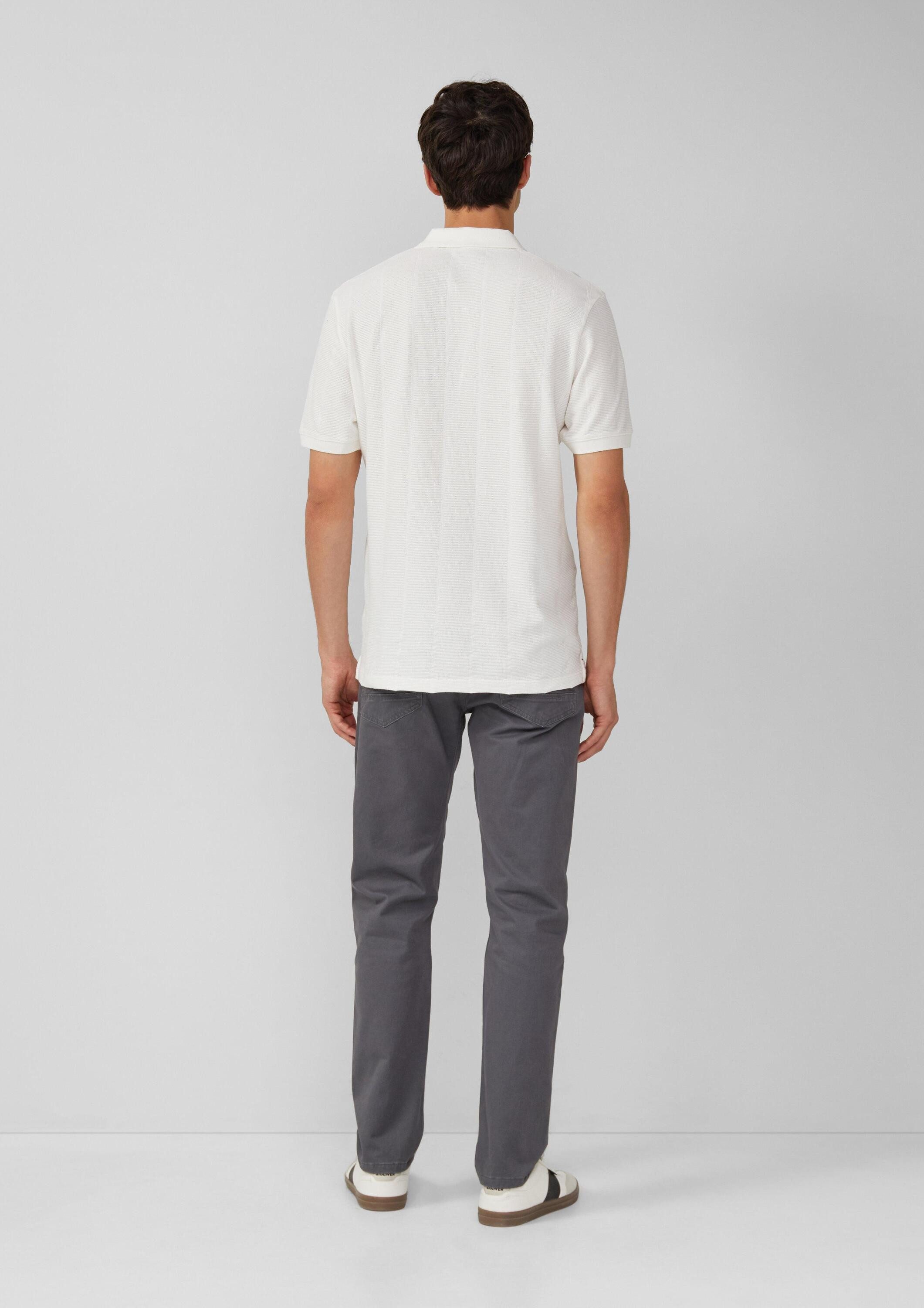 s.Oliver Kurzarmshirt Polo-Shirt Poloshirt mit Struktur-Streifen günstig online kaufen