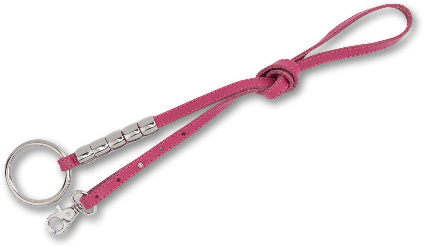 Look pink und GÖTZ BERND in Karabiner-Ringverschluss extraschmalem Ledergürtel
