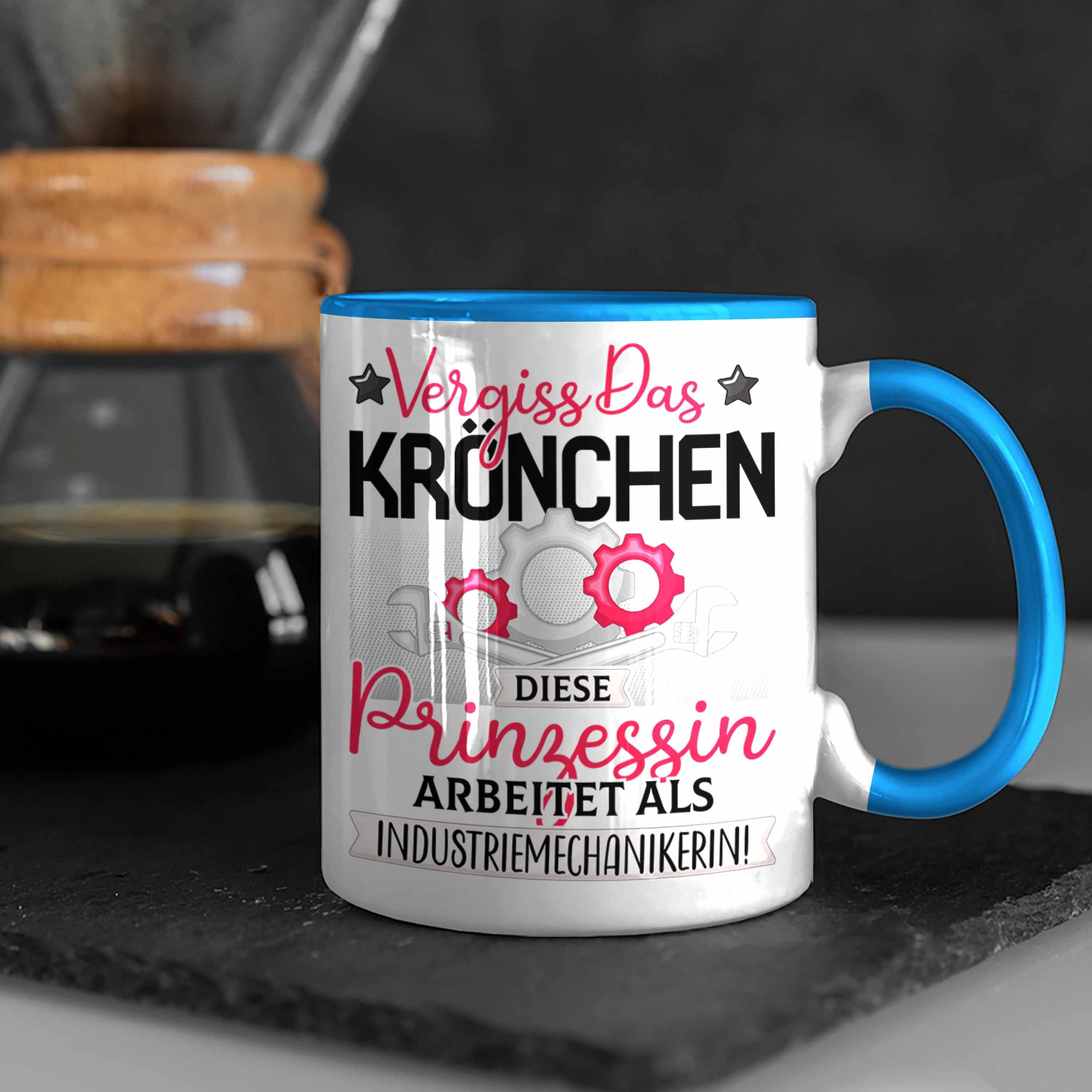 Geschenk Kröchen Blau Industriemechanikerin Das Vergiss Frauen Spruch Tasse Tasse Trendation