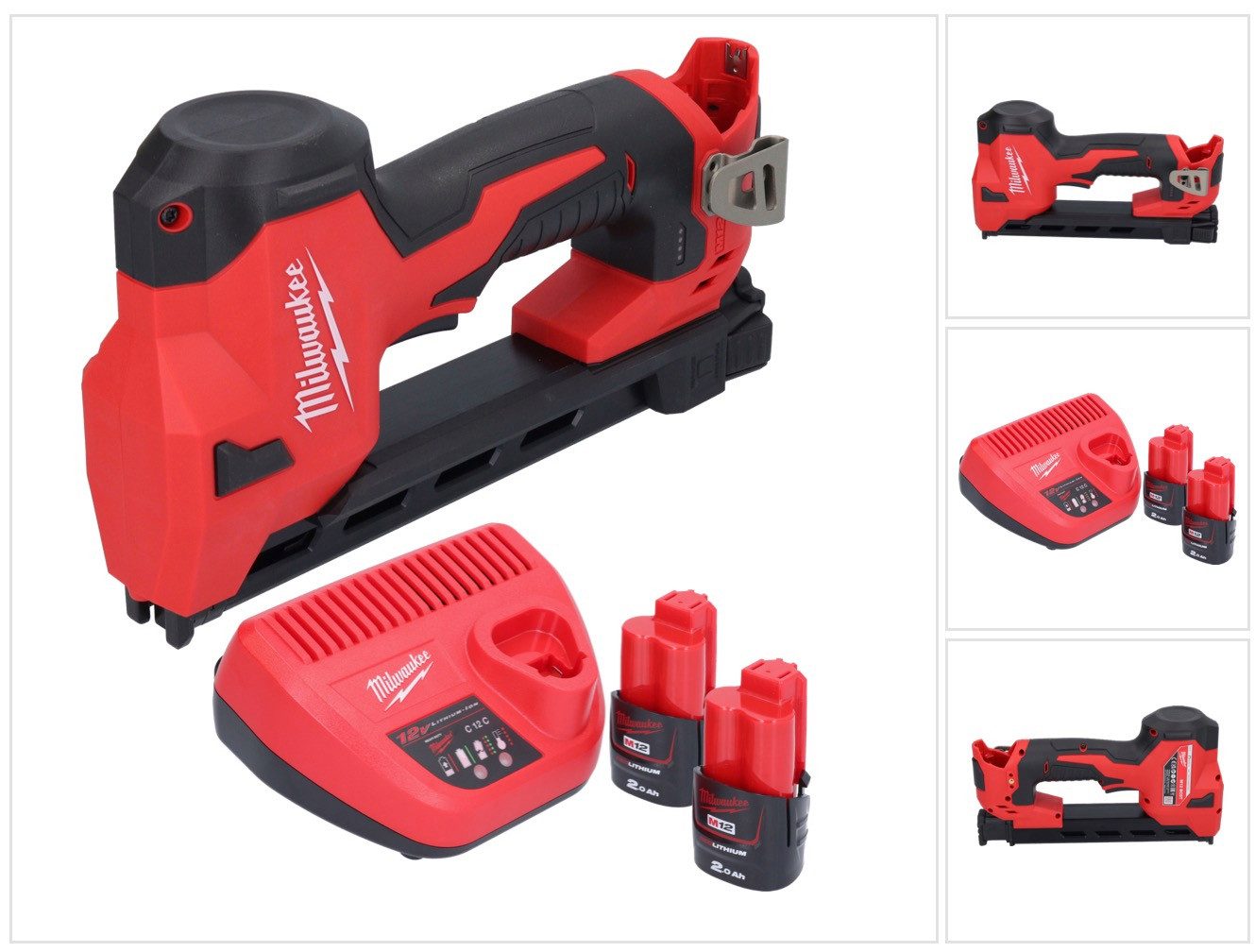 Milwaukee Nagler Milwaukee M12 BCST-202 Akku Tacker 12 V 19 x 25,4 mm + 2x Akku 2,0 Ah
