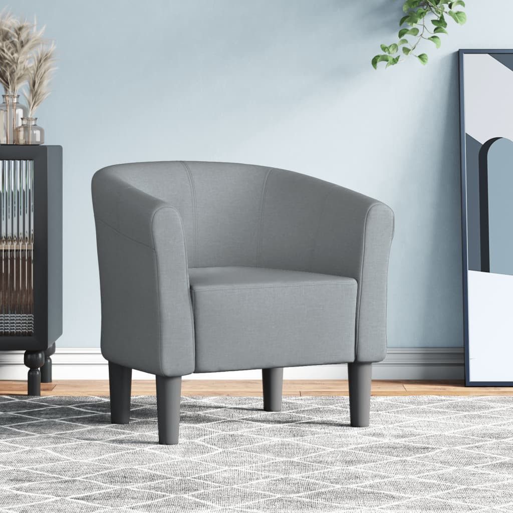 furnicato Cocktailsessel Moderner Clubsessel Hellgrau 70x56x68 cm mit robustem (1-St), Atmungsaktiver Sessel mit Schaumstofffüllung für das Wohnzimmer
