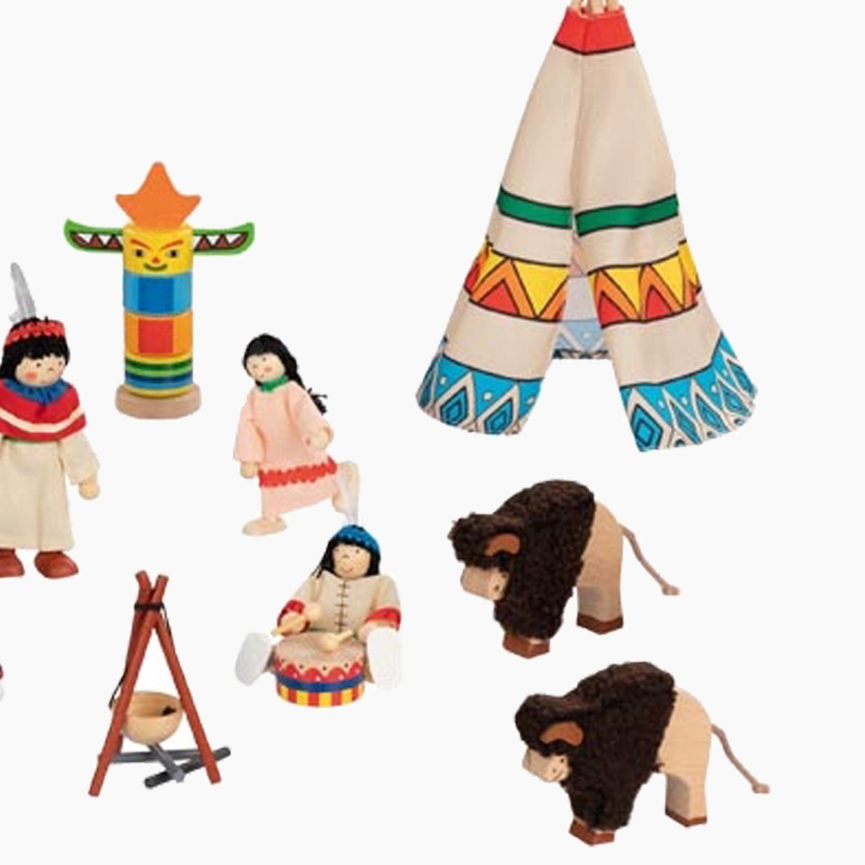 goki Biegepuppe Biegepuppen Ureinwohner Nordamerikas (packung, 14-tlg., spar set), handgefertigt und von hoher Qualität.