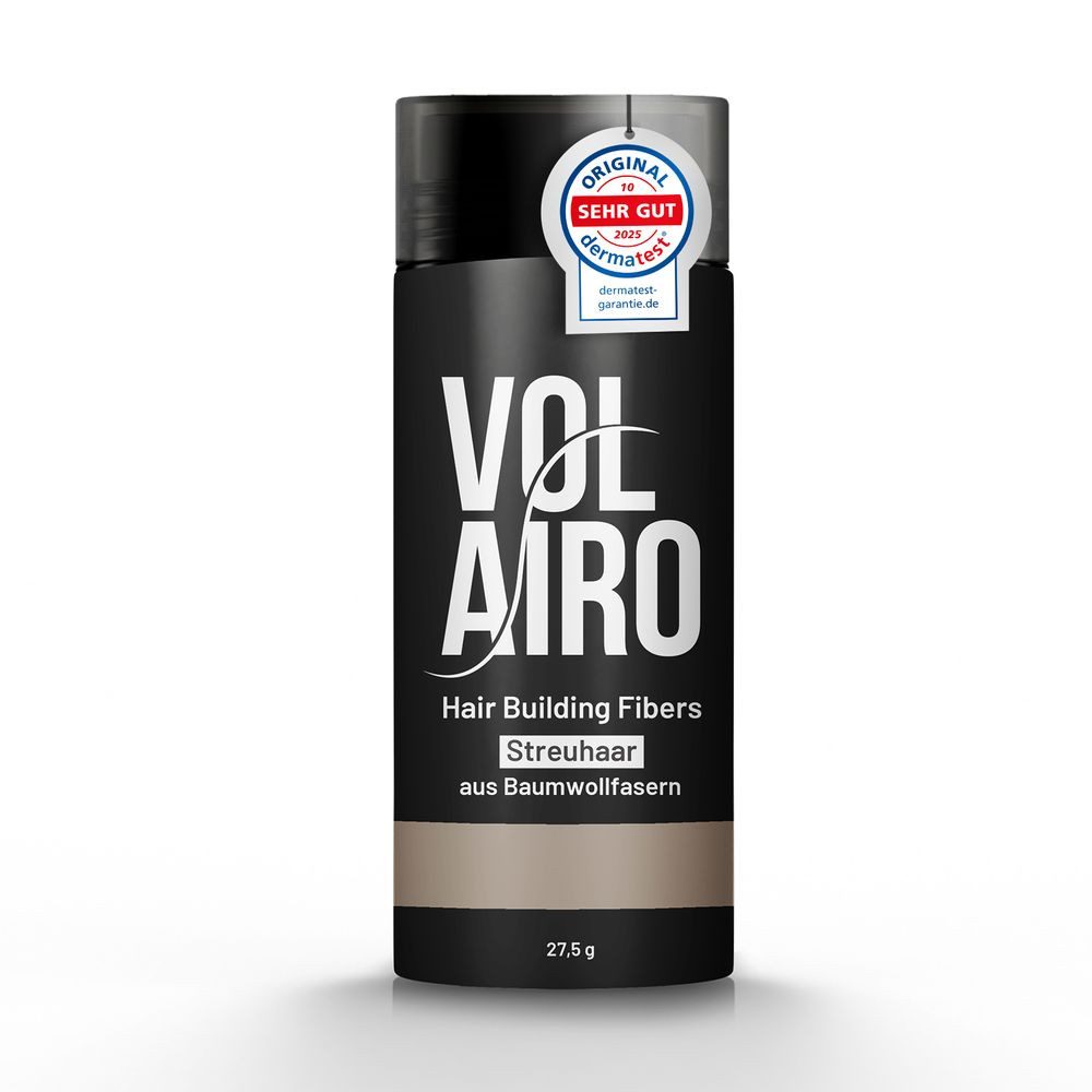 Volairo Haarpuder Streuhaar Haarverdichter – Sofort dichteres Haar, natürliche Wirkung, für Männer & Frauen, für Ansatz & Haarlinie & für dünner werdendes Haar, große Farbauswahl
