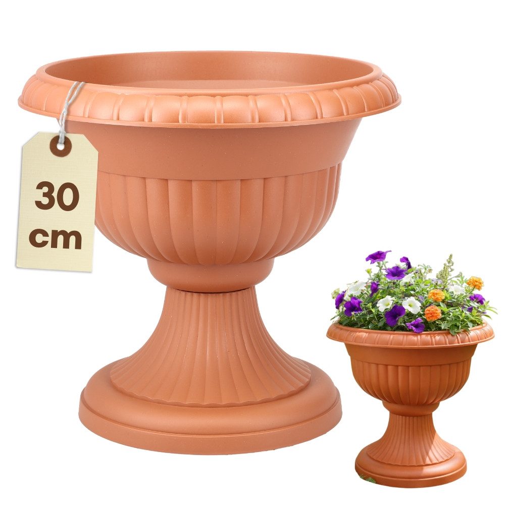 GarPet Blumentopf Blumentopf mit Ständer Pflanzenständer Blumenständer Hoch Grabvase 30