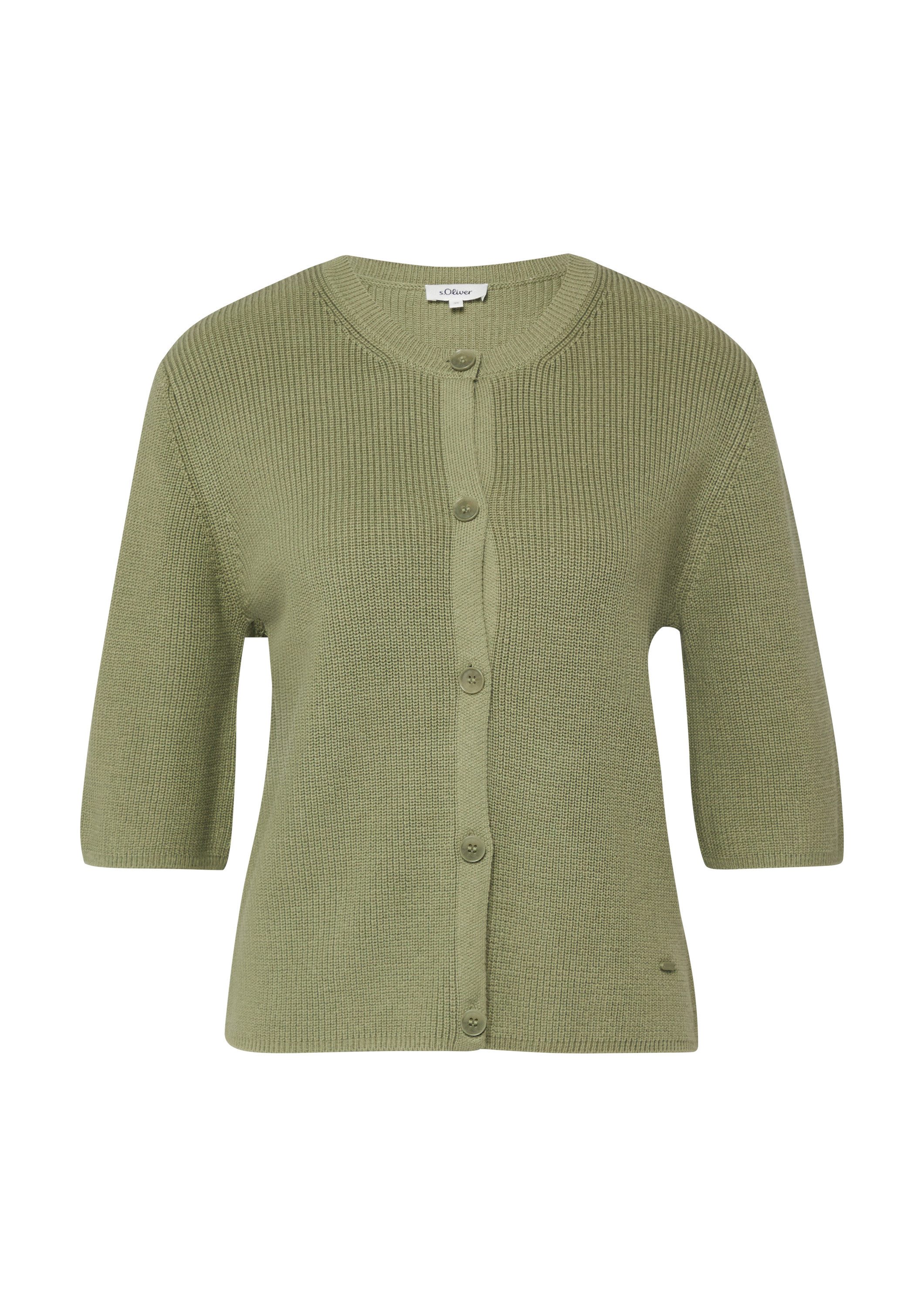 s.Oliver Cardigan Strickjacke Halbarm-Strickjacke