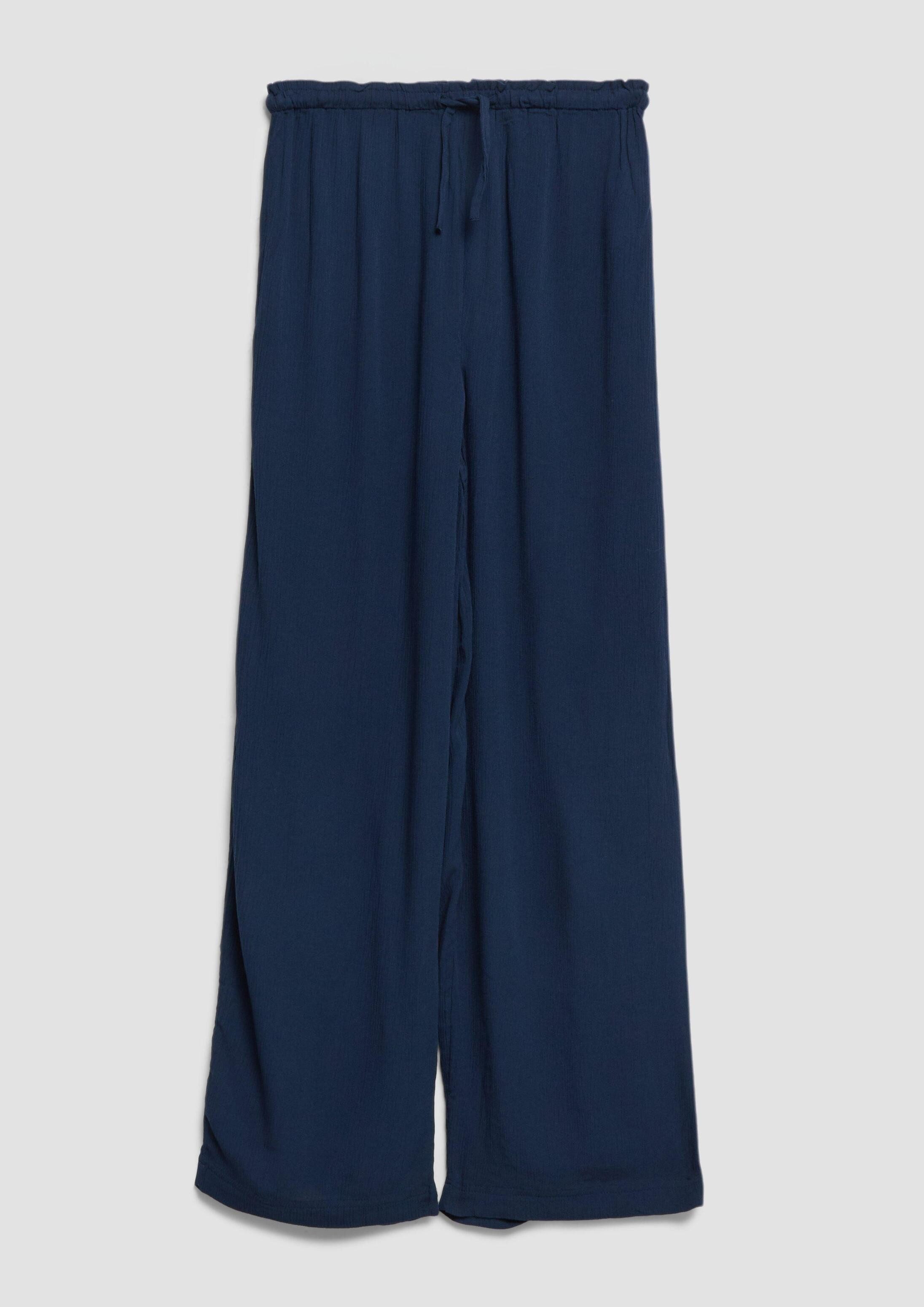s.Oliver Chinos Hose WIDE LEG Wide Leg-Hose aus Crinkle-Viskose