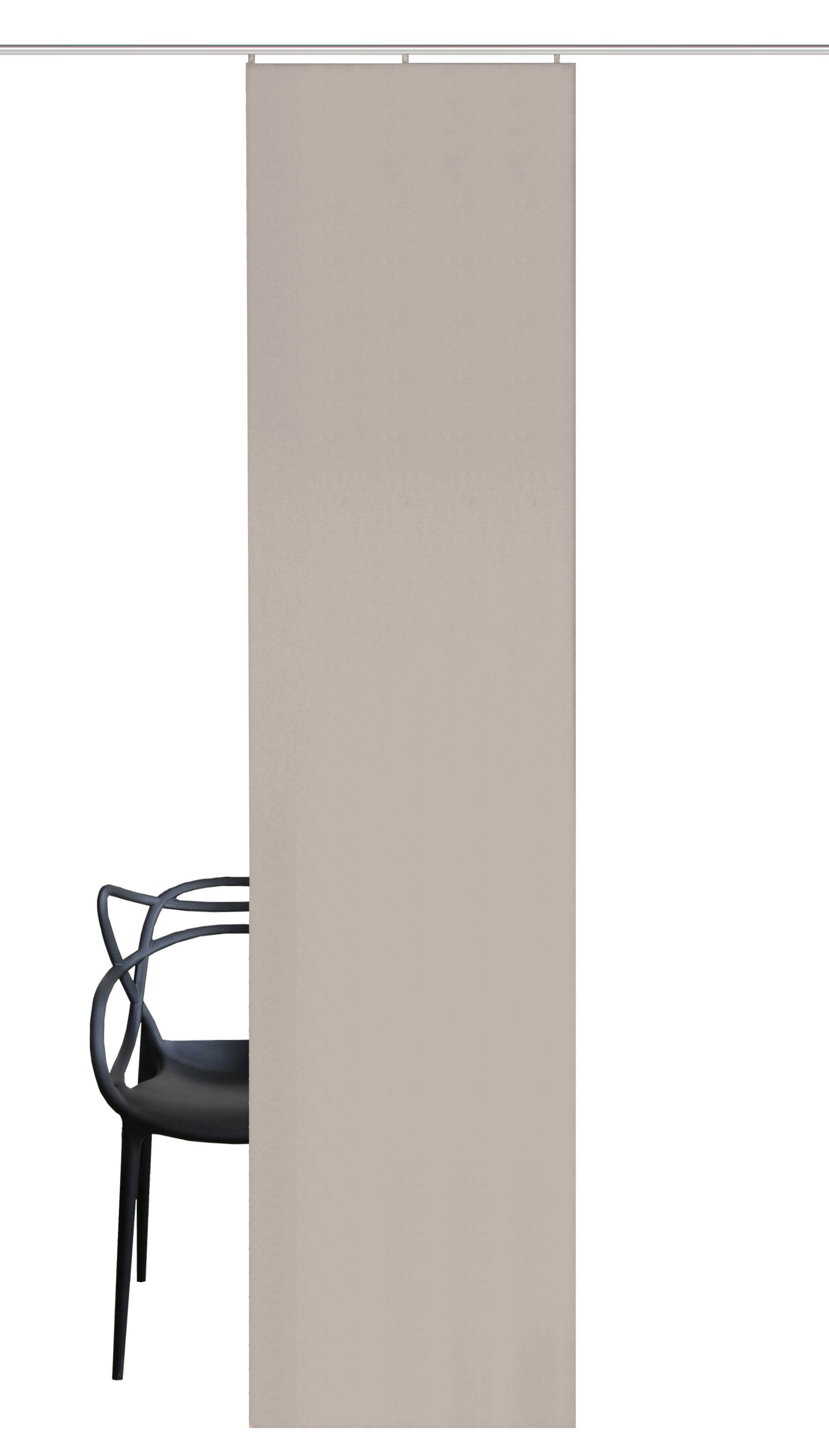 HOME WOHNIDEEN Schiebegardine 84860 Schiebegardine OXFORD blickdicht leinenstruktur Uni farbe 245x60 (1 St), Paneelwagen, blickdicht, 100% Polyester
