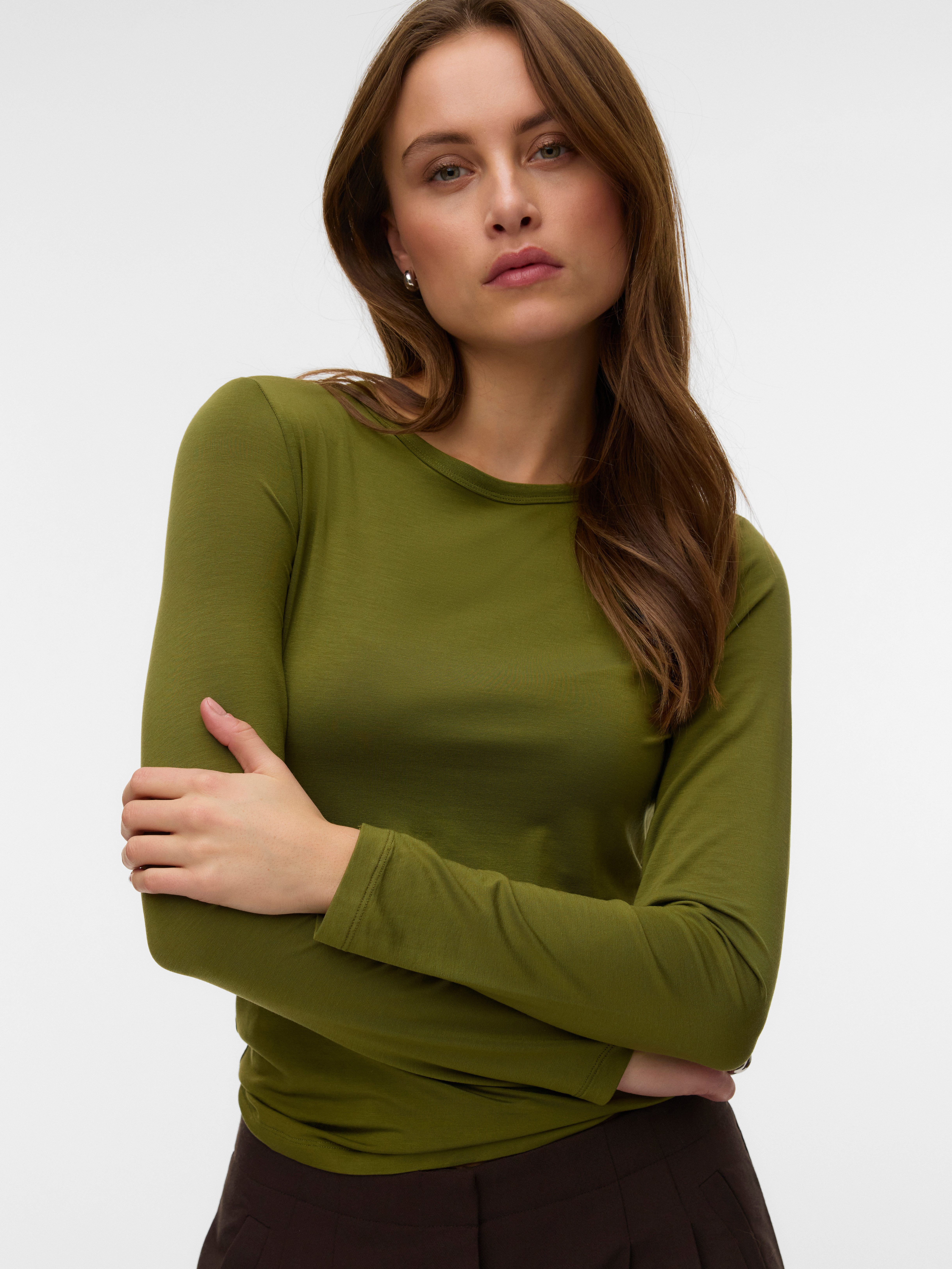 Vero Moda Langarmshirt VMADA LS TOP JRS NOOS Materialmix, regular fit