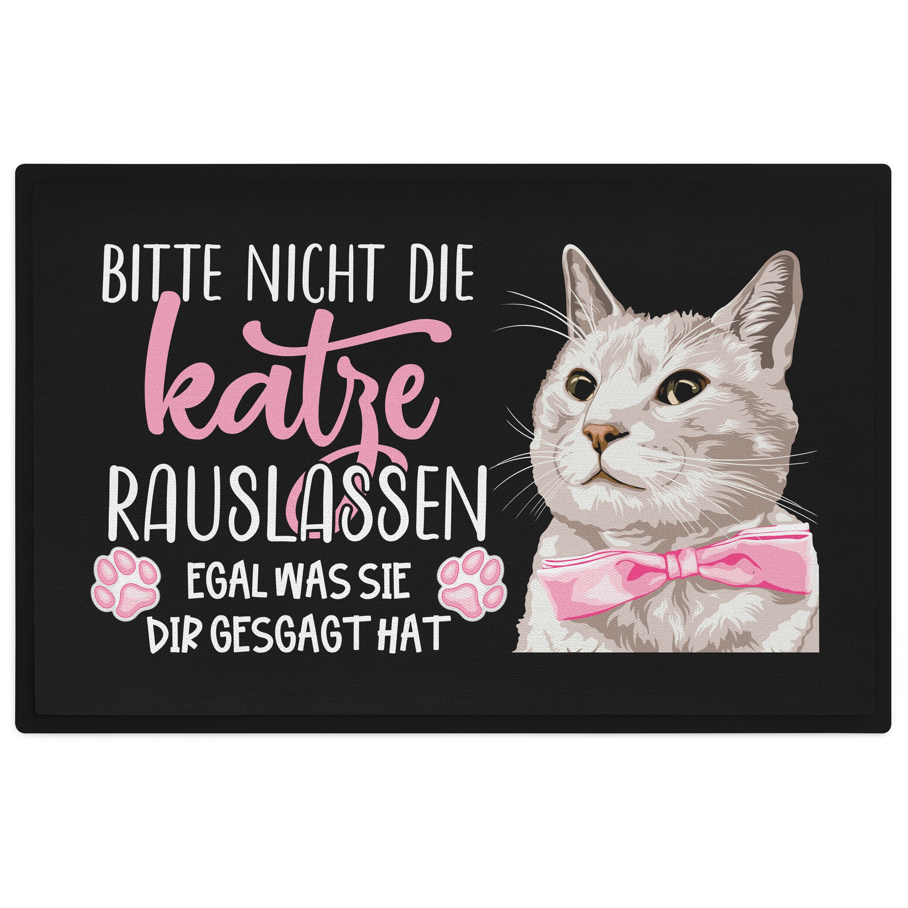 Fußmatte Katzen Fußmatte Spruch Geschenk Katzenbesitzer Willkommen Außen und In, Trendation