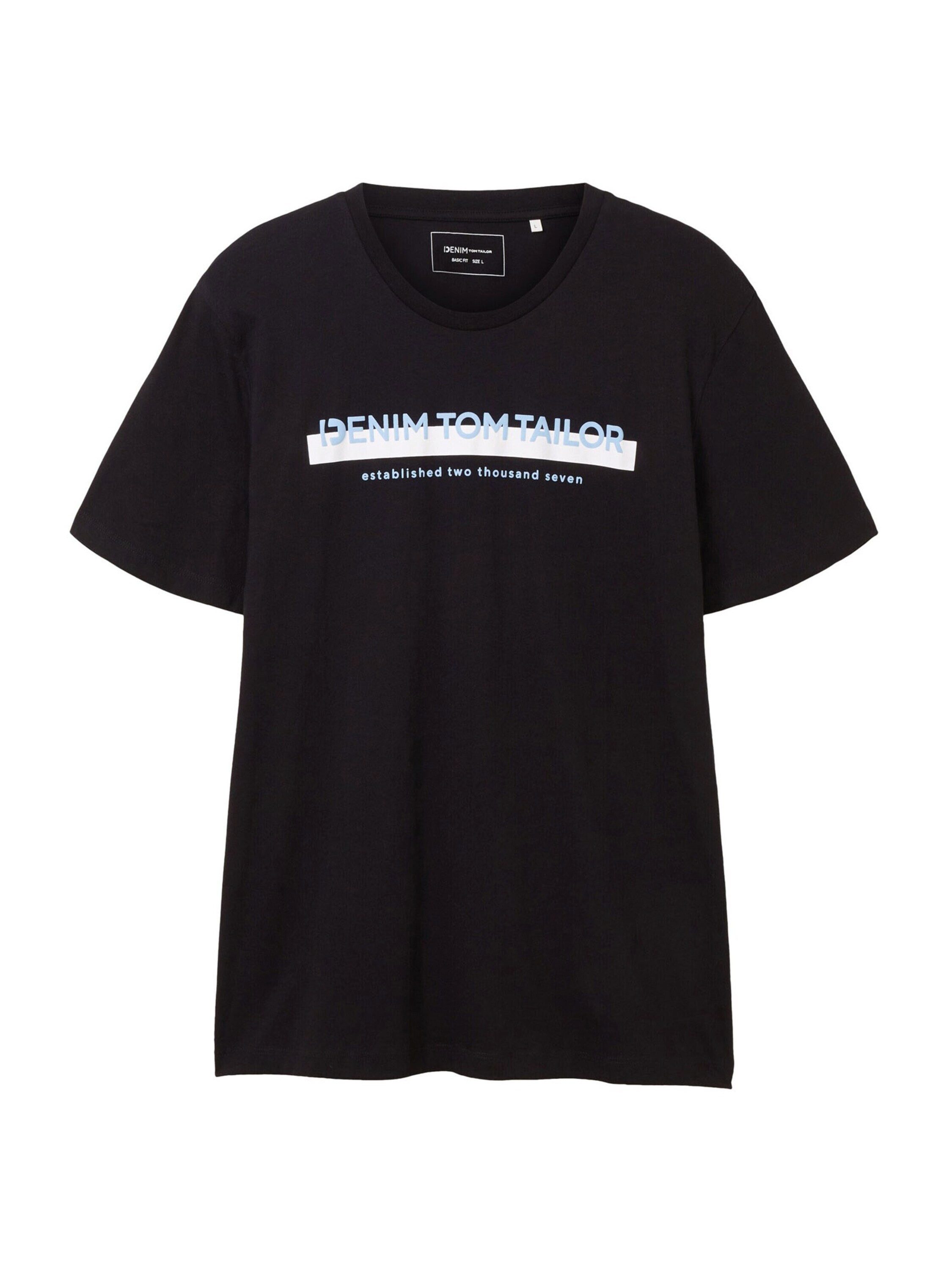 TOM TAILOR Denim T-Shirt mit Logofrontprint günstig online kaufen
