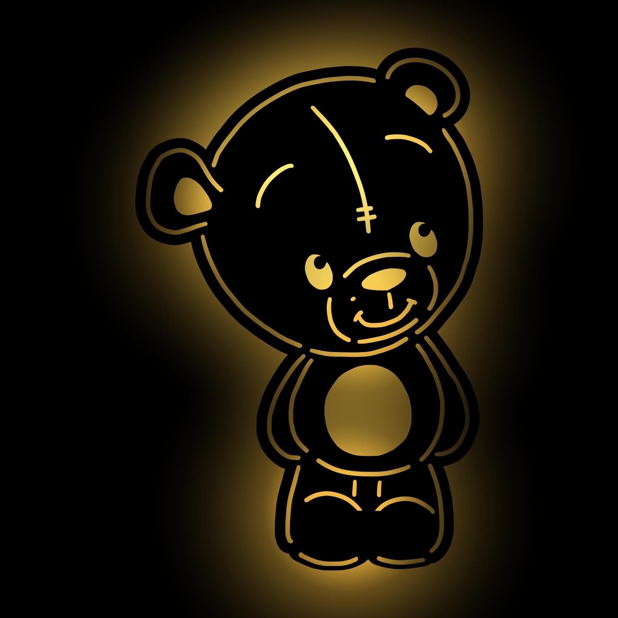 Namofactur LED Nachtlicht LED Wandlampe Nachtlicht Teddy Bär Kinderzimmer, Ohne Zugschalter, LED fest integriert, Warmweiß
