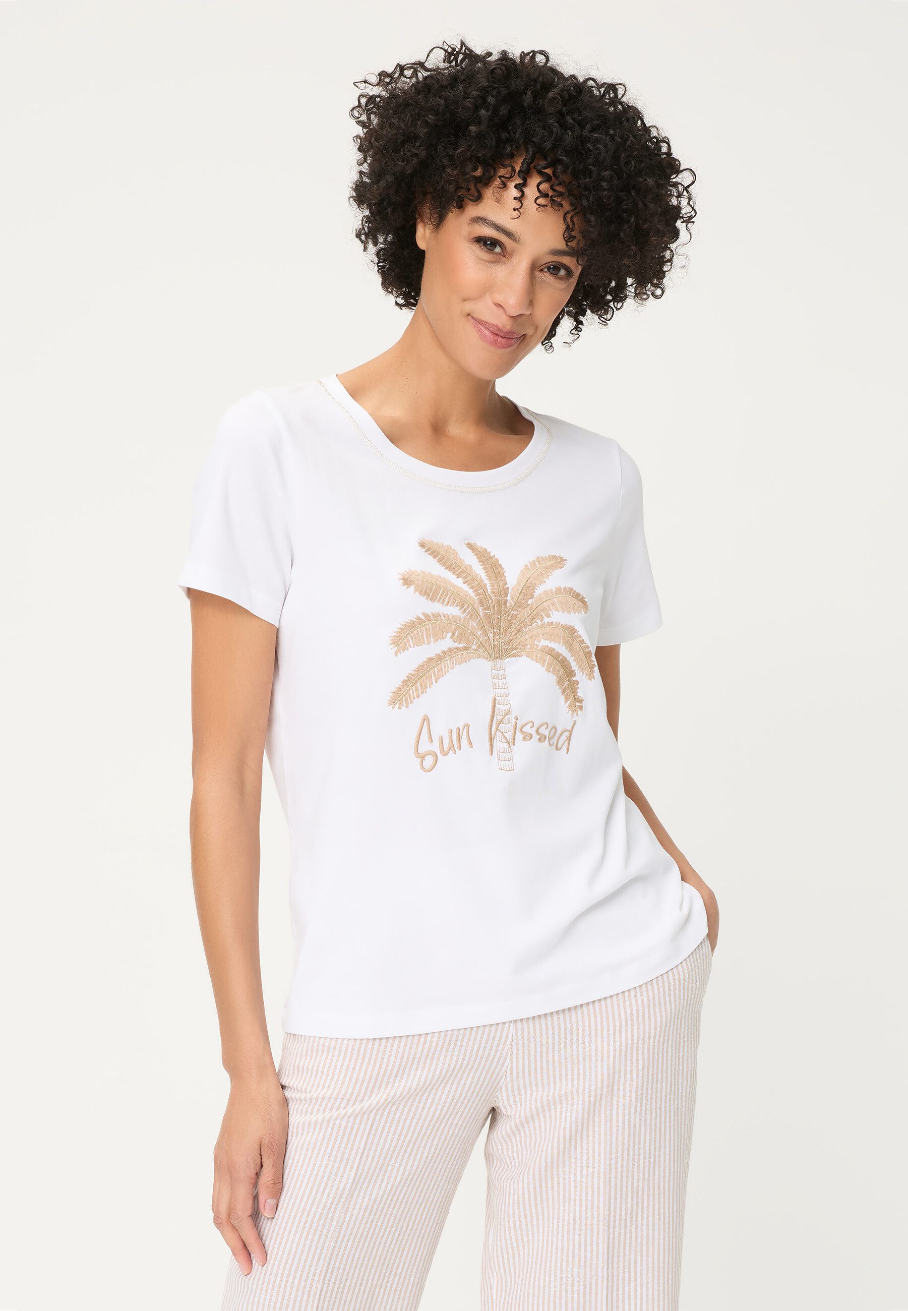 Olsen T-Shirt Shirt mit Placement Print