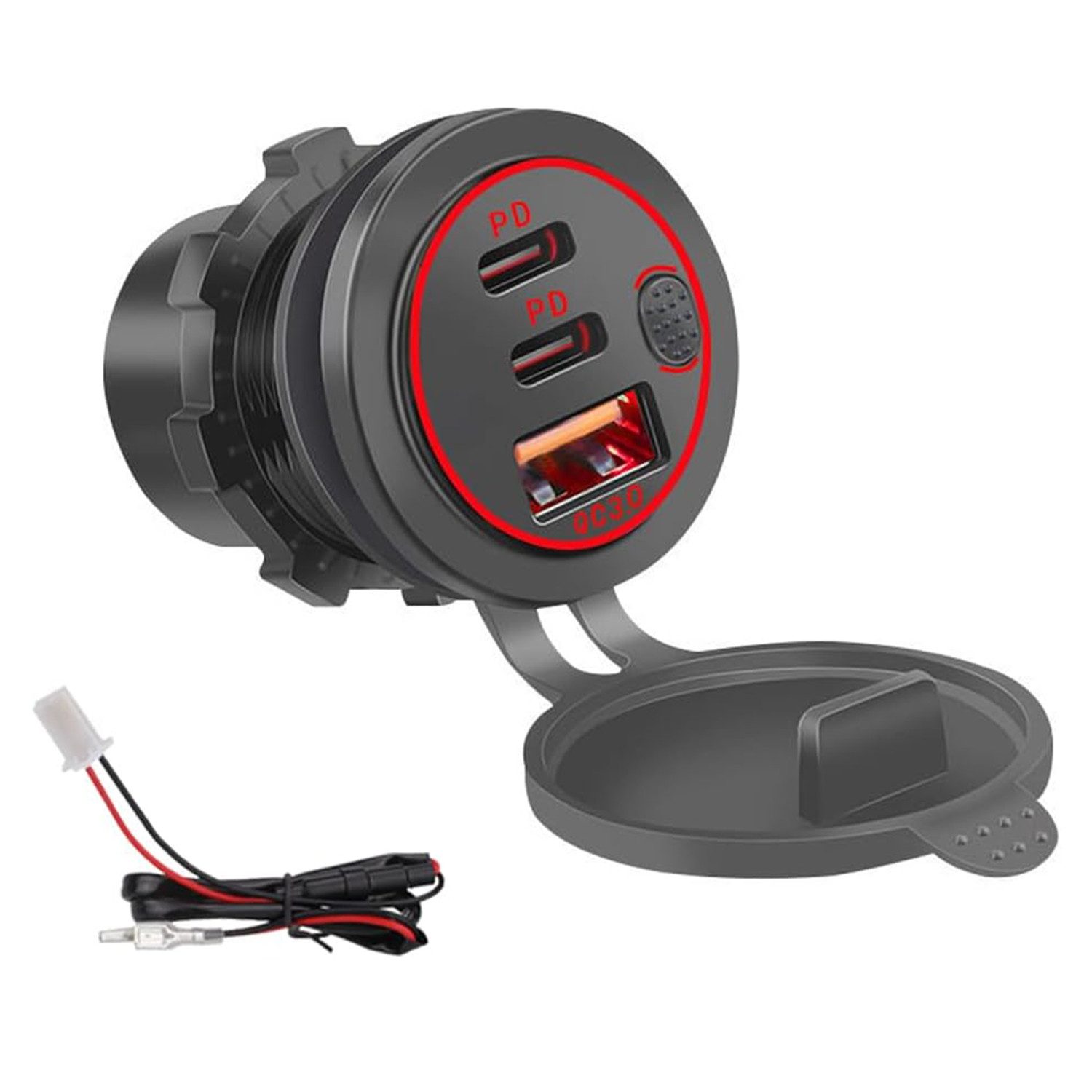12 24V Kfz USB Ladegerät Schnellladegerät Adapter Smartphone-Ladegerät