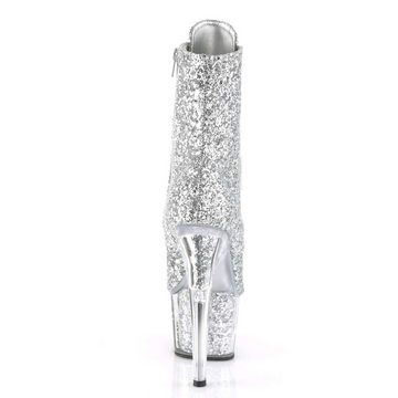 Pleaser Pleaser Stiefelette ADORE-1021G Silber Glitter EU-40 / US-10 High-Heel-Stiefelette (Set, 2-tlg)