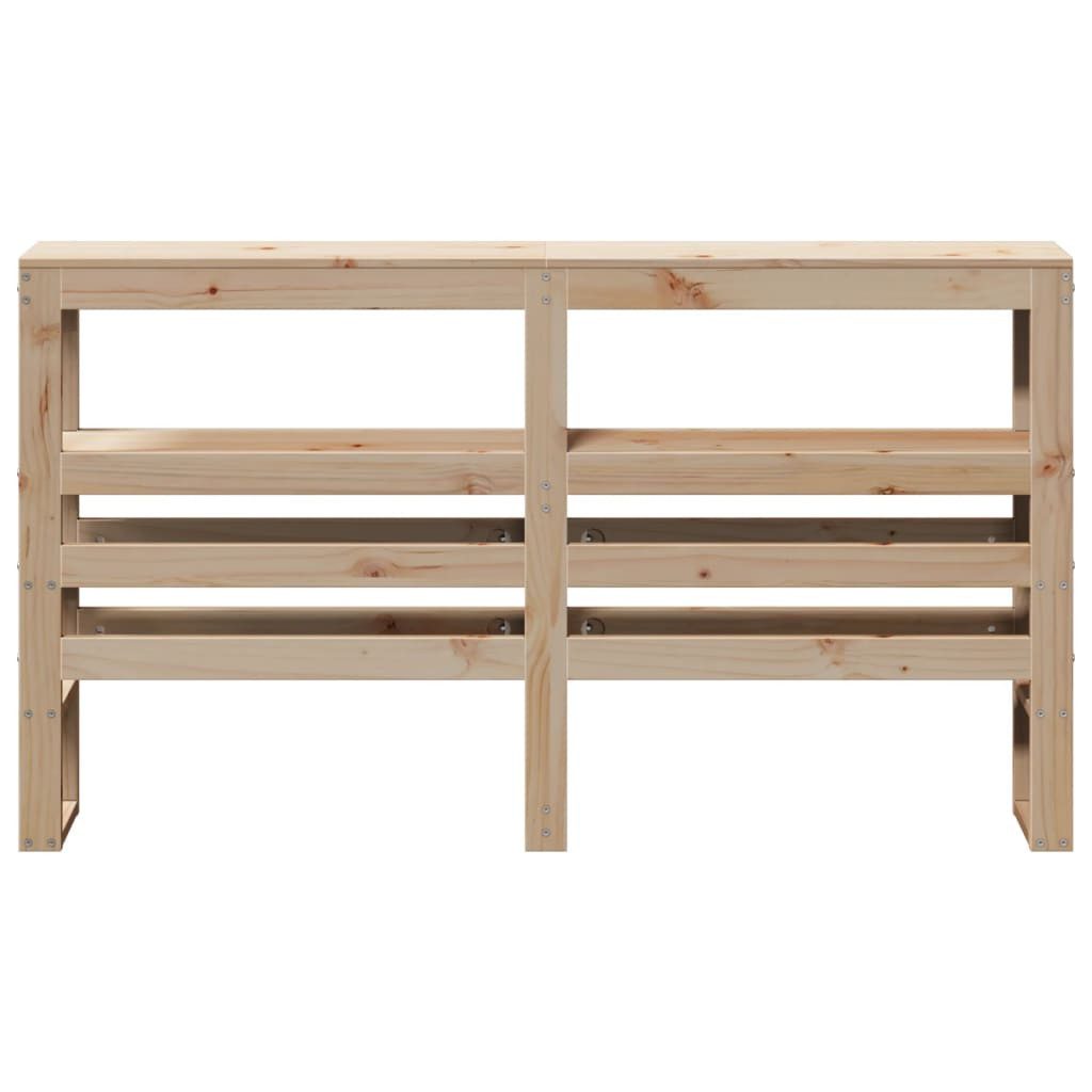 vidaXL Bett Kopfteil mit Ablagen 140 cm Massivholz Kiefer (1-tlg)