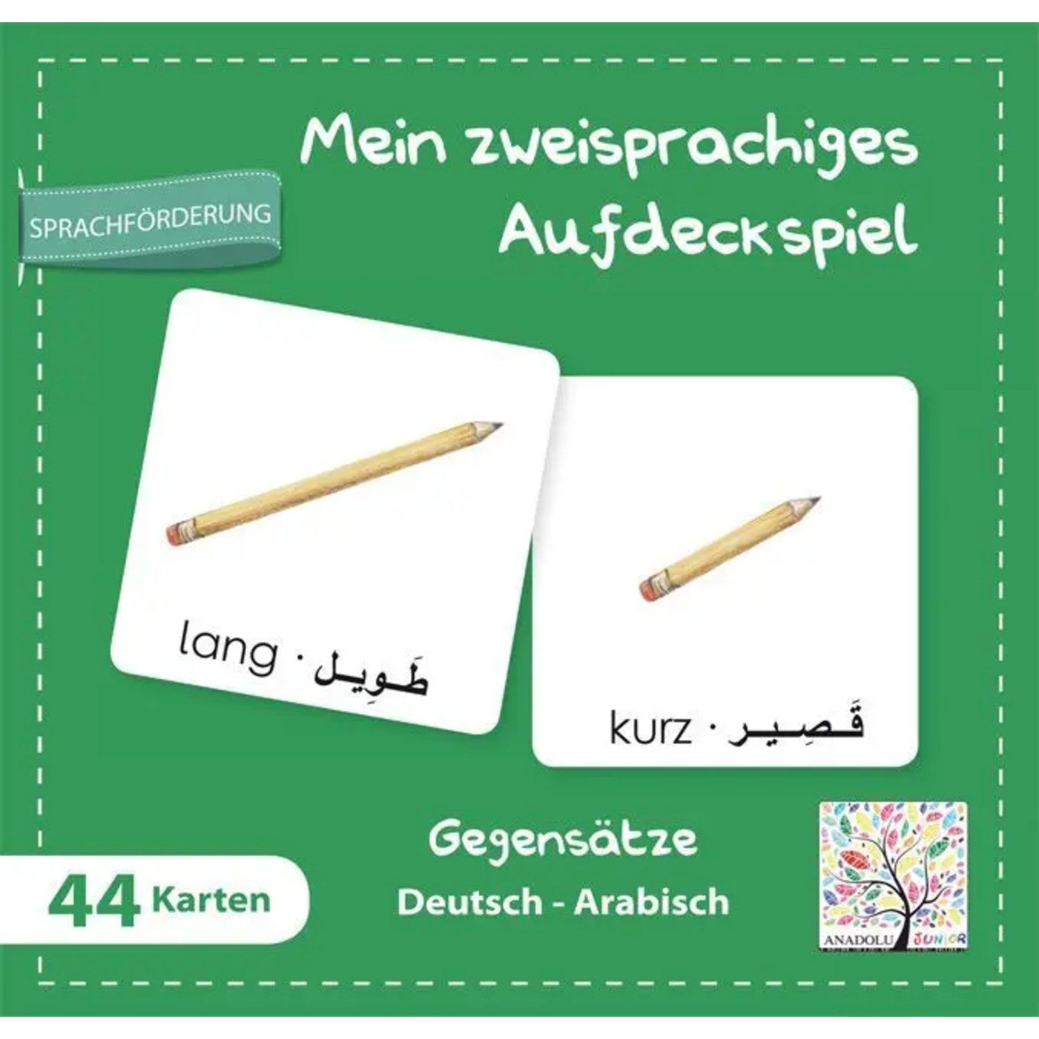 Schulbuchverlag Anadolu Spiel Mein zweisprachiges Aufdeckspiel, Gegensätze, Deutsch-Arabisch...