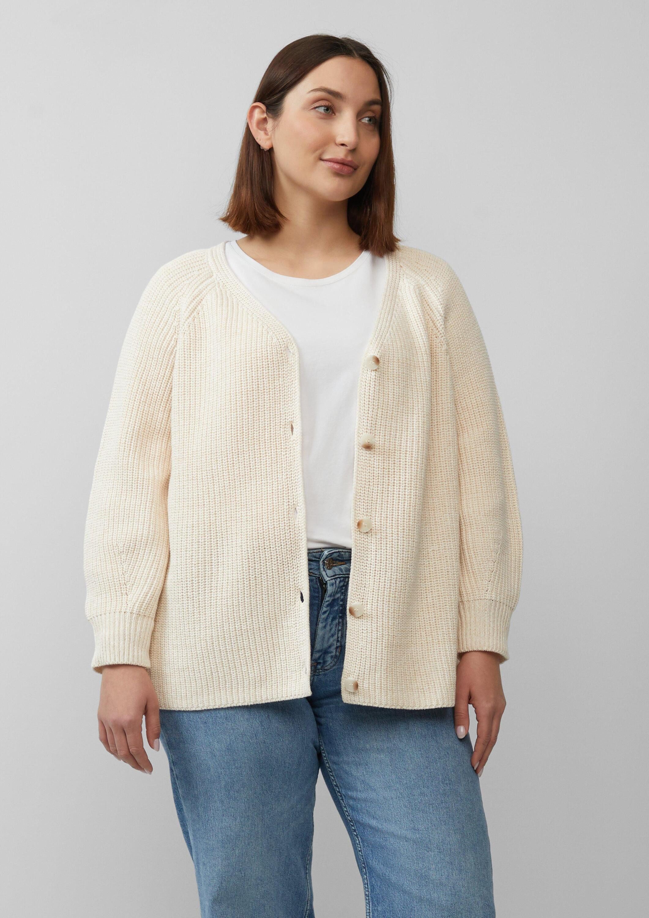 s.Oliver Cardigan Strickjacke Strukturierter Cardigan im Relaxed Fit aus Ba günstig online kaufen